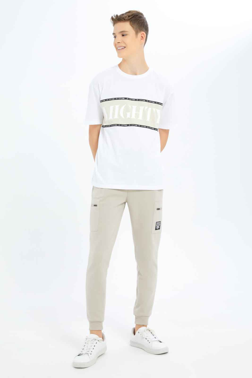Redtag-Boys-Beige-Cargo-Active-Pants-BSR-Joggers,-Category:Joggers,-Colour:Beige,-Deals:New-In,-Dept:Boys,-Filter:Senior-Boys-(8-to-14-Yrs),-New-In-BSR-APL,-Non-Sale,-S23B,-Section:Boys-(0-to-14Yrs)-Senior-Boys-9 to 14 Years