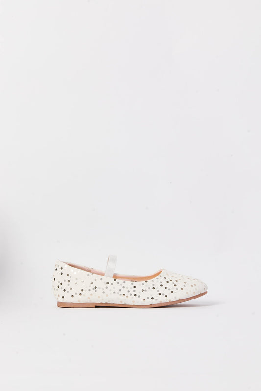 Redtag-White-Printed-Ballerina-Category:Shoes,-Colour:White,-Deals:New-In,-Filter:Girls-Footwear-(3-to-5-Yrs),-GIR-Shoes,-N/A,-New-In-GIR-FOO,-Non-Sale,-S23A,-Section:Girls-(0-to-14Yrs)-Girls-3 to 5 Years