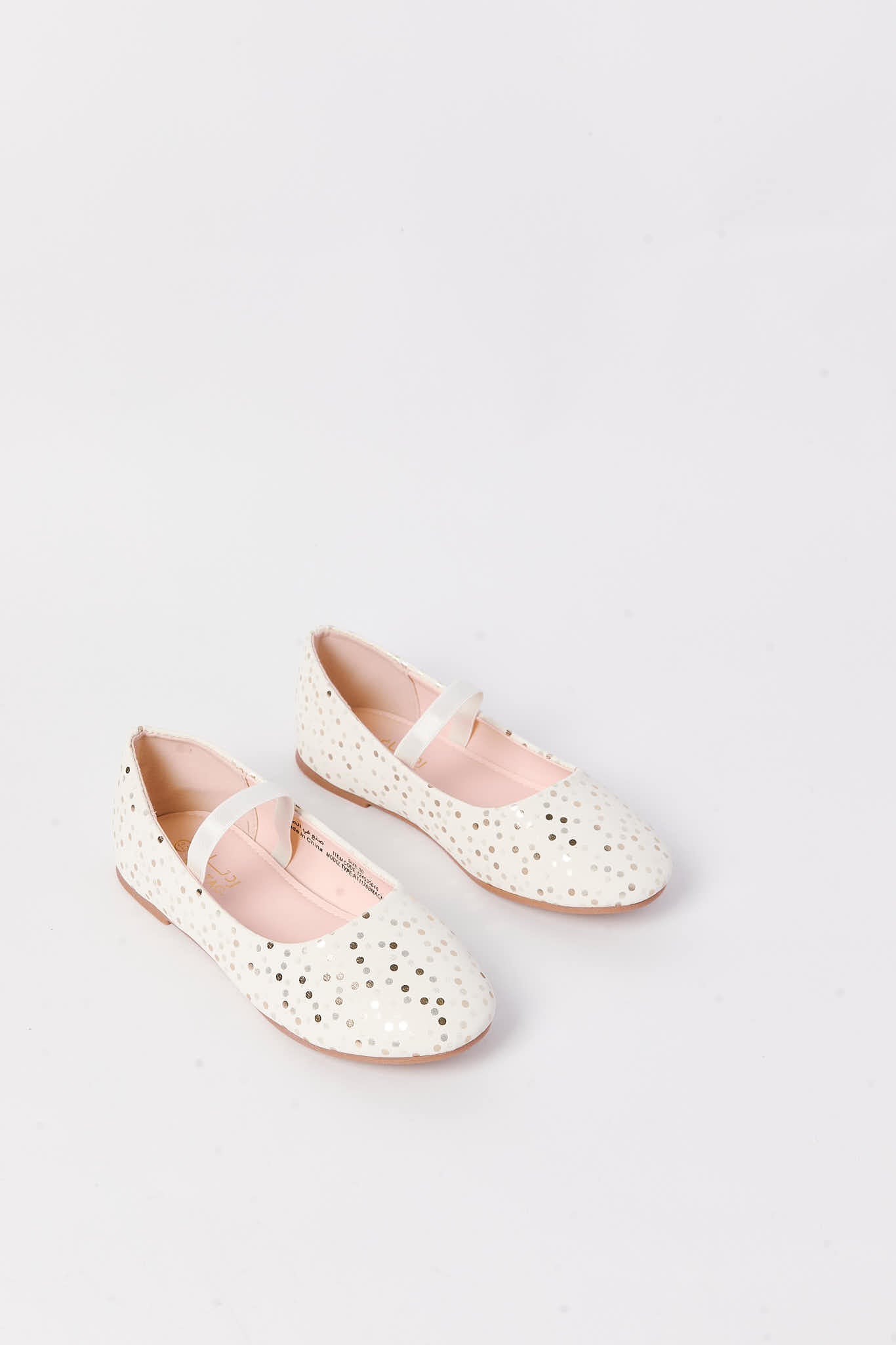 Redtag-White-Printed-Ballerina-Category:Shoes,-Colour:White,-Deals:New-In,-Filter:Girls-Footwear-(3-to-5-Yrs),-GIR-Shoes,-N/A,-New-In-GIR-FOO,-Non-Sale,-S23A,-Section:Girls-(0-to-14Yrs)-Girls-3 to 5 Years