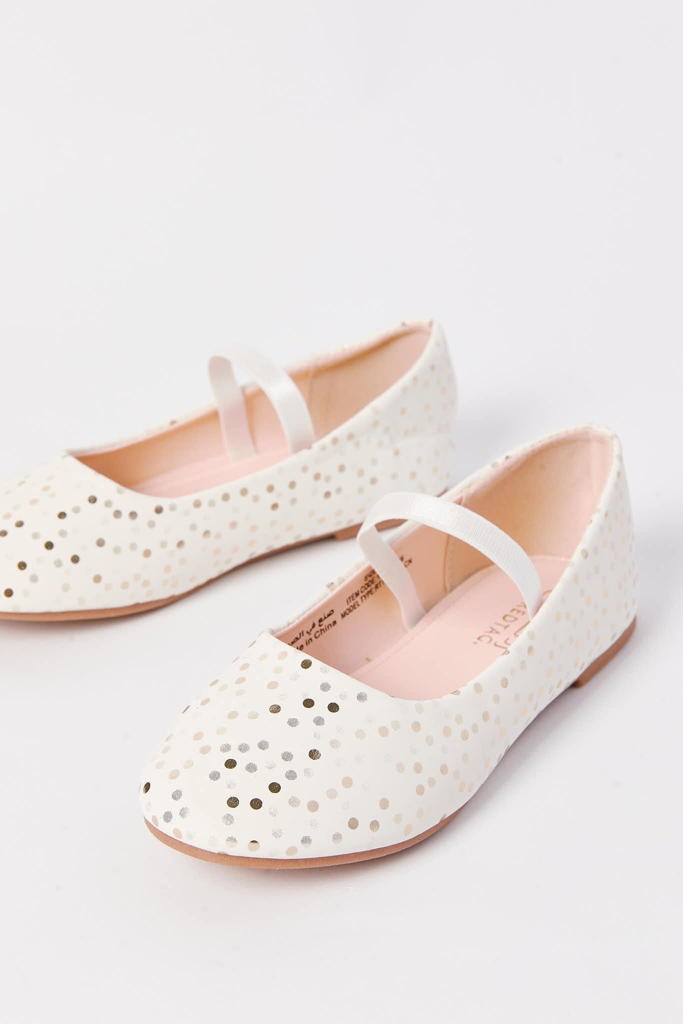 Redtag-White-Printed-Ballerina-Category:Shoes,-Colour:White,-Deals:New-In,-Filter:Girls-Footwear-(3-to-5-Yrs),-GIR-Shoes,-N/A,-New-In-GIR-FOO,-Non-Sale,-S23A,-Section:Girls-(0-to-14Yrs)-Girls-3 to 5 Years
