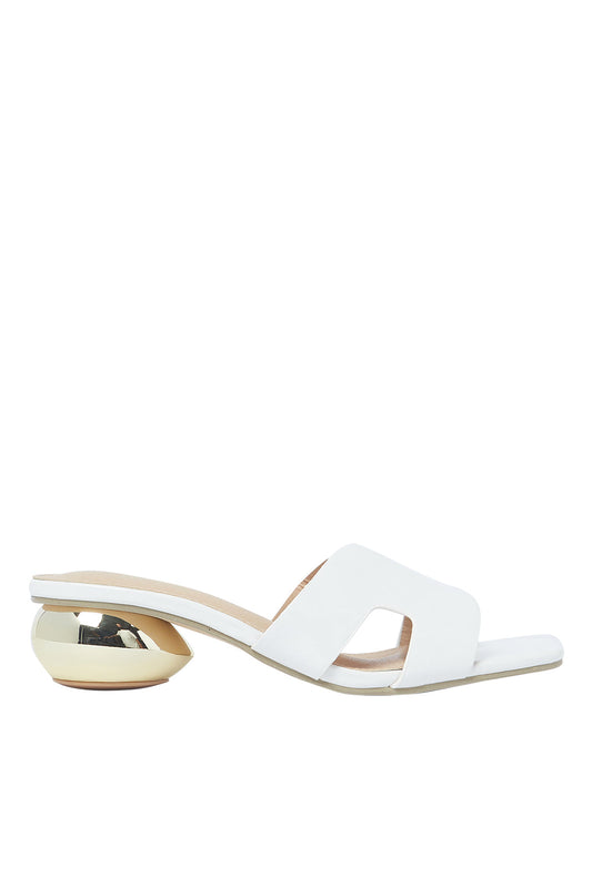 Redtag-White-Patent-H-Upper-Mule-Category:Sandals,-Colour:White,-Deals:New-In,-Filter:Women's-Footwear,-LEC-Sandals,-N/A,-New-In-Women-FOO,-Non-Sale,-S23A,-Section:Women-Women's-
