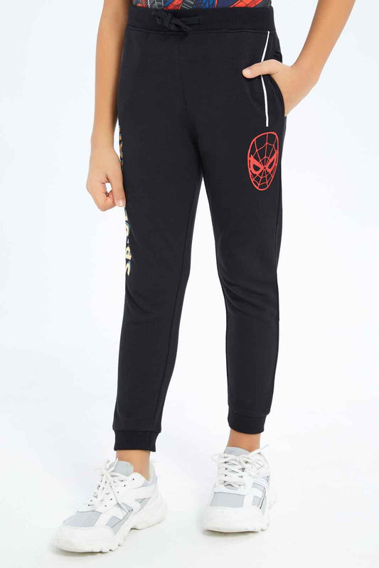 Redtag-Boys-Black-Spider-Man-Jog-Pant-BOY-Joggers,-Category:Joggers,-CHA,-Colour:Black,-Deals:New-In,-Dept:Boys,-Filter:Boys-(2-to-8-Yrs),-New-In-BOY-APL,-Non-Sale,-S23B,-Section:Boys-(0-to-14Yrs),-TBL-Boys-2 to 8 Years