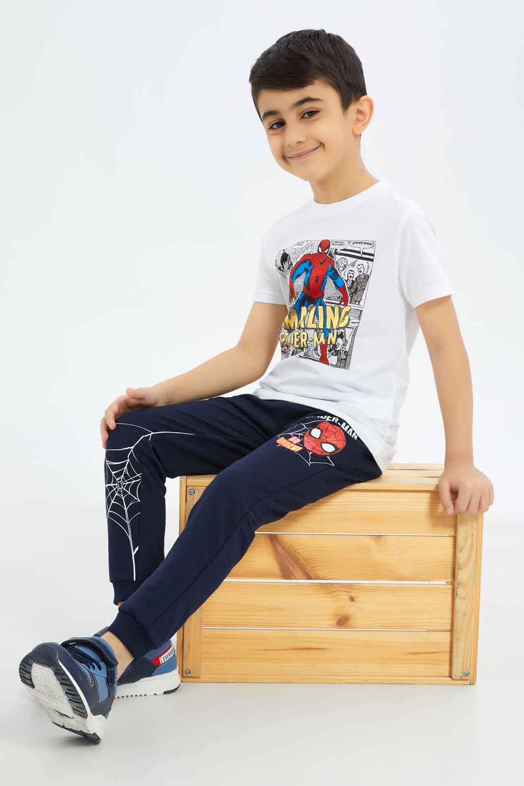 Redtag-Boys-Blue-Spider-Man-Jog-Pant-BOY-Joggers,-Category:Joggers,-CHA,-Colour:Blue,-Deals:New-In,-Dept:Boys,-Filter:Boys-(2-to-8-Yrs),-New-In-BOY-APL,-Non-Sale,-S23B,-Section:Boys-(0-to-14Yrs),-TBL-Boys-2 to 8 Years