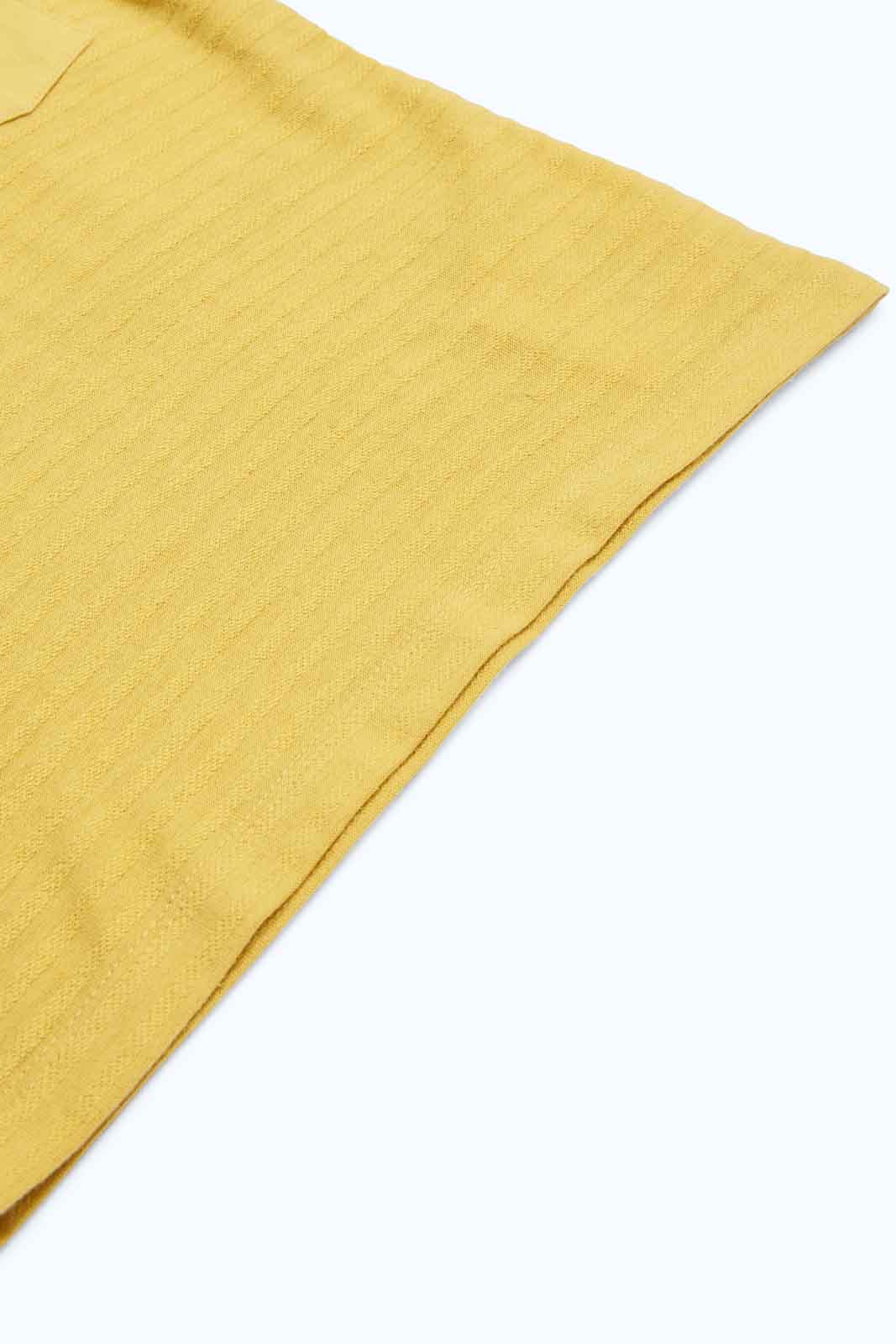 Redtag-Boys-Yellow-Jacquard-Henley-Ss-Tee-Category:T-Shirts,-Colour:Yellow,-Deals:New-In,-Dept:Boys,-Filter:Infant-Boys-(3-to-24-Mths),-INB-T-Shirts,-New-In-INB-APL,-Non-Sale,-S23B,-Section:Boys-(0-to-14Yrs),-TBL-Infant-Boys-3 to 24 Months