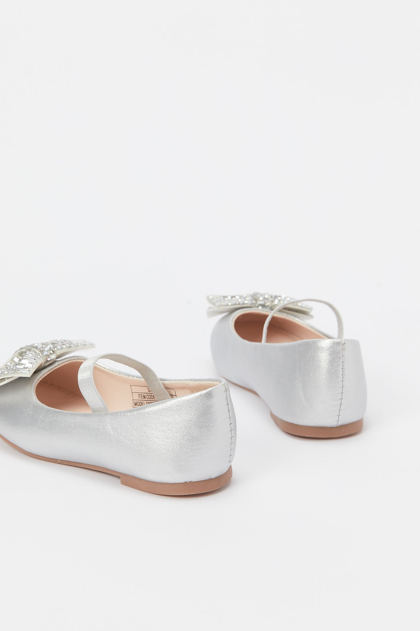 Redtag-Silver-Diamante-Bow-Ballerina-Category:Shoes,-Colour:Silver,-Deals:New-In,-Filter:Girls-Footwear-(3-to-5-Yrs),-GIR-Shoes,-H1:FOO,-H2:GIR,-H3:SHO,-H4:CAH,-New-In-GIR-FOO,-Non-Sale,-Promo:RMD,-RMD,-S23B,-Season:S23B,-Section:Girls-(0-to-14Yrs)-Girls-3 to 5 Years