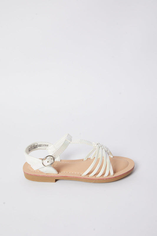 Redtag-White-Multi-Strap-Sandal-Category:Sandals,-Colour:White,-Deals:New-In,-Filter:Girls-Footwear-(5-to-14-Yrs),-GSR-Sandals,-N/A,-New-In-GSR-FOO,-Non-Sale,-S23B,-Section:Girls-(0-to-14Yrs)-Senior-Girls-5 to 14 Years