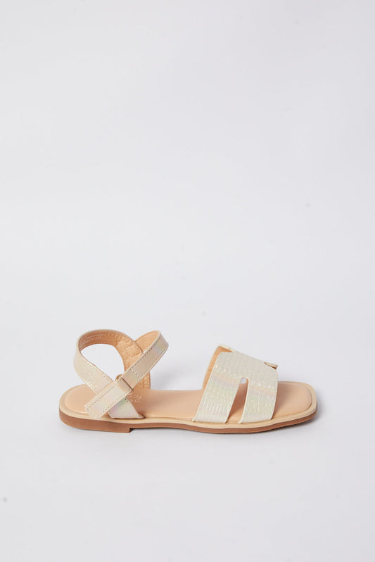 Redtag-Beige-Embosed-Sandal-Category:Sandals,-Colour:Beige,-Deals:New-In,-Filter:Girls-Footwear-(5-to-14-Yrs),-GSR-Sandals,-N/A,-New-In-GSR-FOO,-Non-Sale,-S23B,-Section:Girls-(0-to-14Yrs)-Senior-Girls-5 to 14 Years