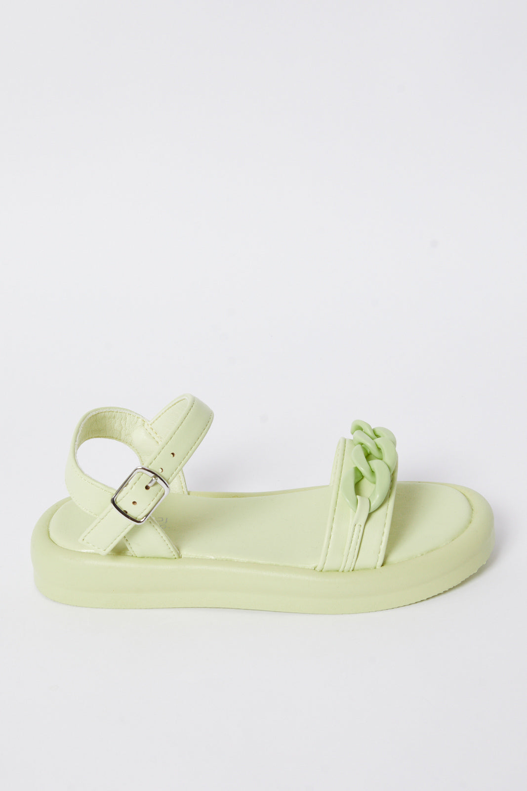 Redtag-Green-Chunky-Chain-Embellished-Sandal-Category:Sandals,-Colour:Green,-Deals:New-In,-Filter:Girls-Footwear-(5-to-14-Yrs),-GSR-Sandals,-N/A,-New-In-GSR-FOO,-Non-Sale,-S23B,-Section:Girls-(0-to-14Yrs)-Senior-Girls-5 to 14 Years