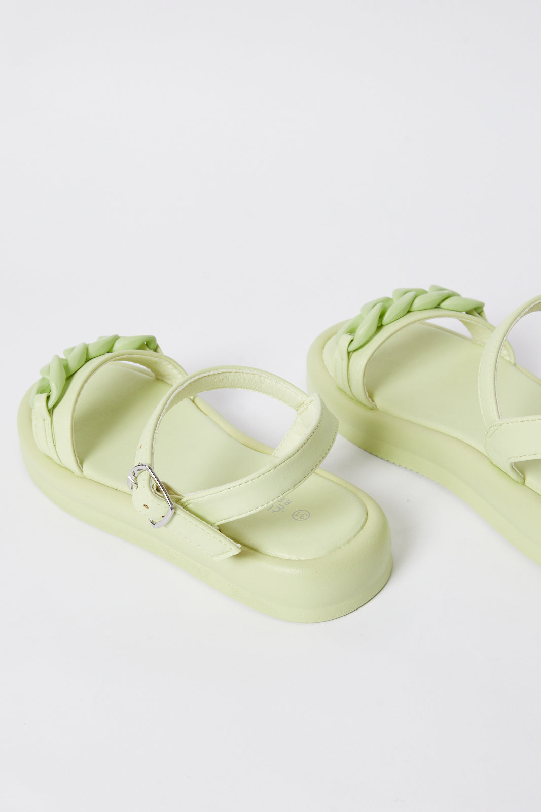 Redtag-Green-Chunky-Chain-Embellished-Sandal-Category:Sandals,-Colour:Green,-Deals:New-In,-Filter:Girls-Footwear-(5-to-14-Yrs),-GSR-Sandals,-N/A,-New-In-GSR-FOO,-Non-Sale,-S23B,-Section:Girls-(0-to-14Yrs)-Senior-Girls-5 to 14 Years