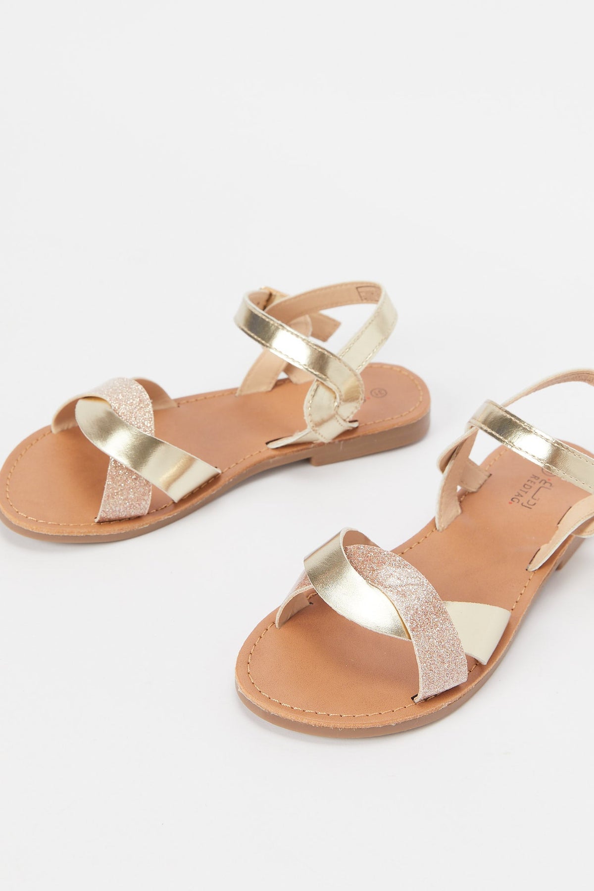 Redtag-Gold-Strap-Sandal-Category:Sandals,-Colour:Gold,-Deals:New-In,-Filter:Girls-Footwear-(5-to-14-Yrs),-GSR-Sandals,-H1:FOO,-H2:GSR,-H3:SAF,-H4:SAN,-New-In-GSR-FOO,-Non-Sale,-Promo:RMD,-RMD,-S23B,-Season:S23B,-Section:Girls-(0-to-14Yrs)-Senior-Girls-5 to 14 Years