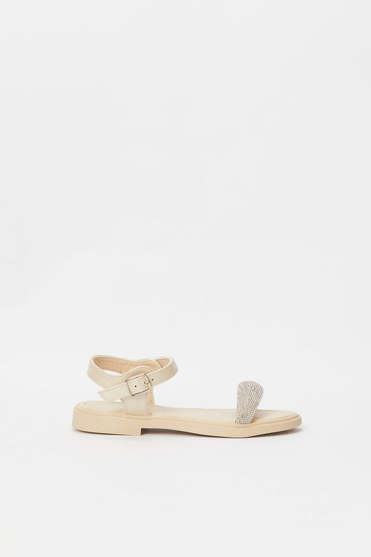 Redtag-Cream-Strap-Sandal-Category:Sandals,-Colour:Cream,-Deals:New-In,-Filter:Girls-Footwear-(5-to-14-Yrs),-GSR-Sandals,-H1:FOO,-H2:GSR,-H3:SAF,-H4:SAN,-New-In-GSR-FOO,-Non-Sale,-Promo:RMD,-RMD,-S23B,-Season:S23B,-Section:Girls-(0-to-14Yrs)-Senior-Girls-5 to 14 Years