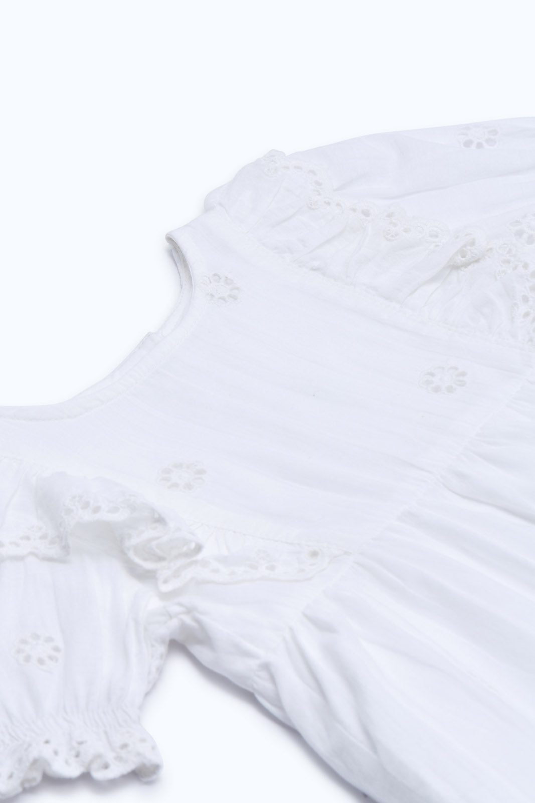 Redtag-Girls-White-Schifly-Top-With-Denim-Short-Category:Sets,-Colour:White,-Deals:New-In,-Dept:Girls,-Filter:Infant-Girls-(3-to-24-Mths),-H1:KWR,-H2:ING,-H3:SET,-H4:CAE,-ING-Sets,-New-In-ING-APL,-Non-Sale,-Packs,-S23B,-Season:S23B,-Section:Girls-(0-to-14Yrs),-Set:Set-of-2-Infant-Girls-3 to 24 Months