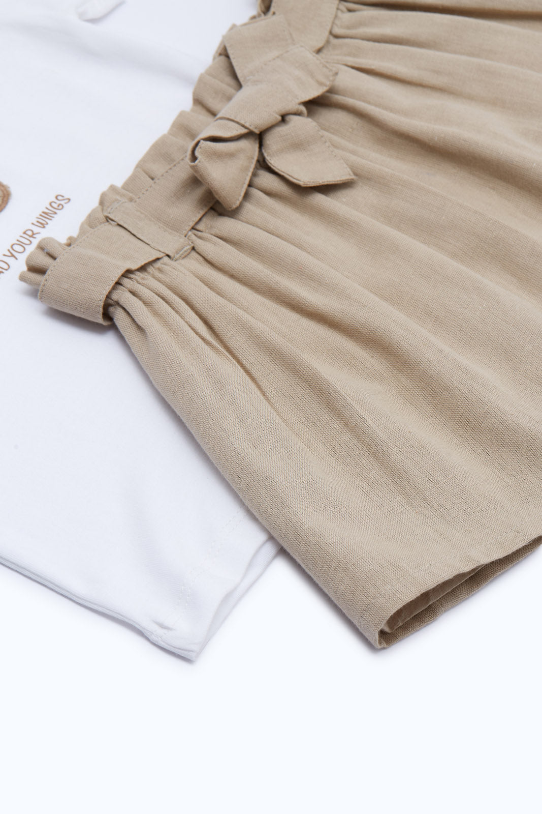 Redtag-Girls-White-Applique-Tshirt-With-Woven-Short-Category:Sets,-Colour:White,-Deals:New-In,-Dept:Girls,-Filter:Infant-Girls-(3-to-24-Mths),-H1:KWR,-H2:ING,-H3:SET,-H4:CAE,-ING-Sets,-New-In-ING-APL,-Non-Sale,-S23B,-Season:S23B,-Section:Girls-(0-to-14Yrs),-Set:Set-of-2-Infant-Girls-3 to 24 Months