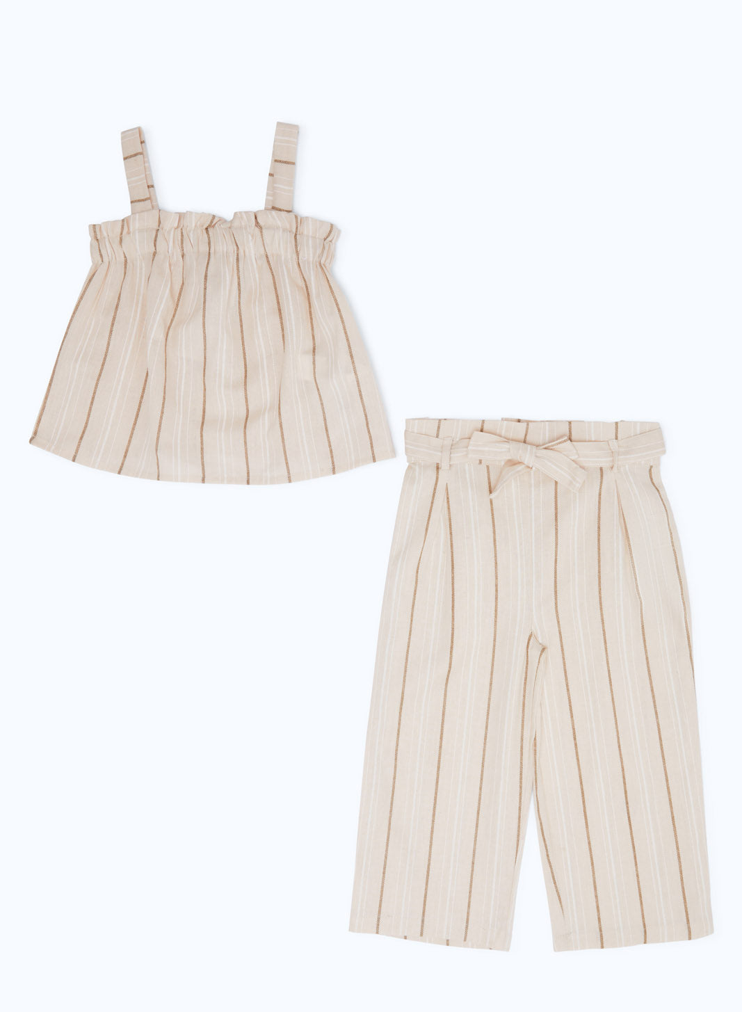 Redtag-Girls-Grey-Stripped-Sleeveless-Top-And-Trouser-Set-Category:Sets,-Colour:Grey,-Deals:New-In,-Dept:Girls,-Filter:Infant-Girls-(3-to-24-Mths),-H1:KWR,-H2:ING,-H3:SET,-H4:CAE,-ING-Sets,-New-In-ING-APL,-Non-Sale,-S23B,-Season:S23B,-Section:Girls-(0-to-14Yrs)-Infant-Girls-3 to 24 Months