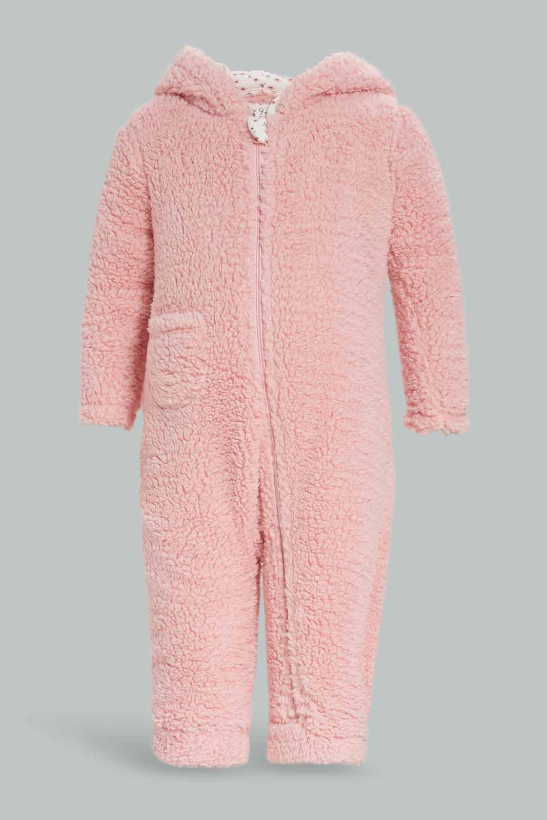 Redtag-Girls-Light-Pink-Faux-Sherling-One-Piece-Suit-Category:Coats,-Colour:Blue,-Deals:New-In,-Dept:New-Born,-EHW,-Filter:Baby-(0-to-12-Mths),-NBG-Coats,-New-In-NBG-APL,-Non-Sale,-S23A,-Section:Boys-(0-to-14Yrs)-Baby-