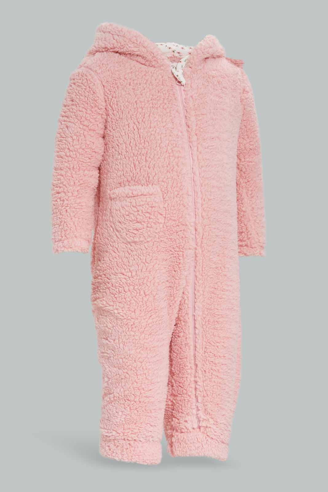 Redtag-Girls-Light-Pink-Faux-Sherling-One-Piece-Suit-Category:Coats,-Colour:Blue,-Deals:New-In,-Dept:New-Born,-EHW,-Filter:Baby-(0-to-12-Mths),-NBG-Coats,-New-In-NBG-APL,-Non-Sale,-S23A,-Section:Boys-(0-to-14Yrs)-Baby-
