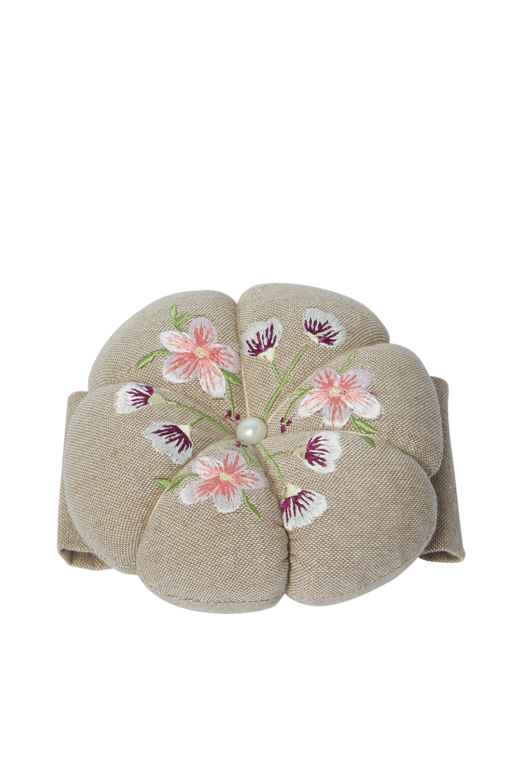 Redtag-Beige-Floral-Embroidered-Curtain-Tie-Back-With-Pearl-Category:Bedroom-Accessories,-Colour:Beige,-Deals:New-In,-Dept:Home,-Filter:Home-Bedroom,-HMW-BED-Bedroom-Accessories,-New-In-HMW-BED,-Non-Sale,-S23C,-Section:Homewares-Home-Bedroom-