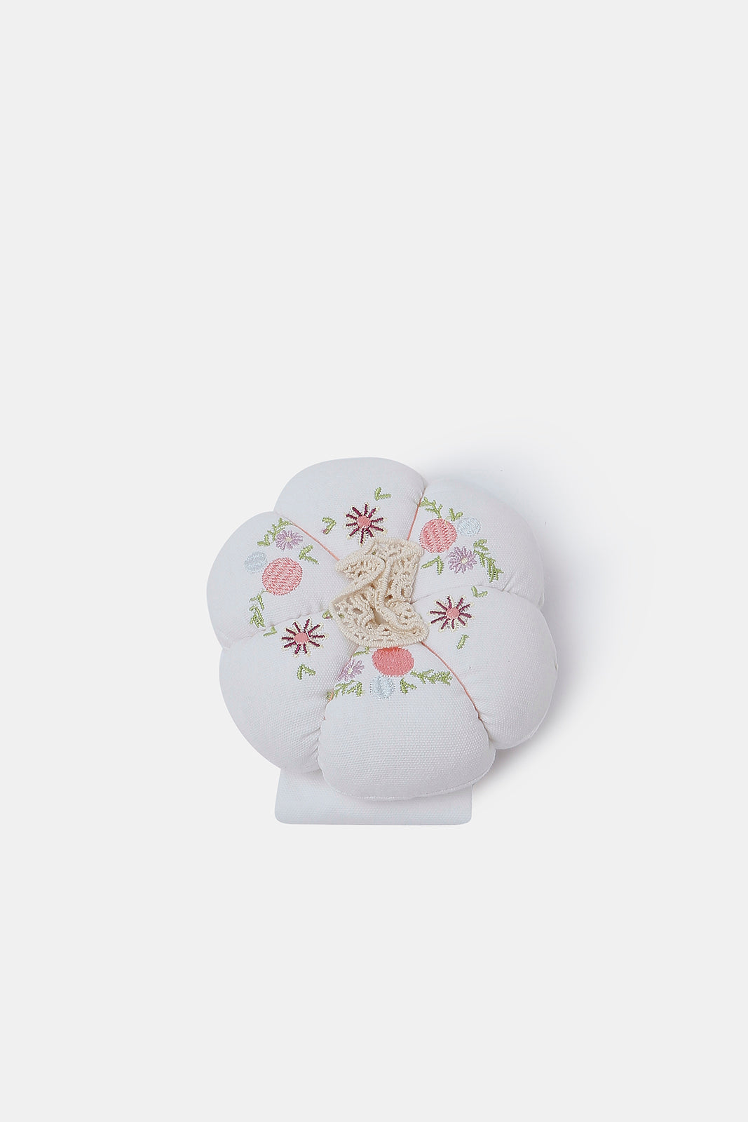 Redtag-Beige-Floral-Embroidered-Curtain-Tie-Back-With-Lace-And-Peal-Category:Bedroom-Accessories,-Colour:Beige,-Deals:New-In,-Dept:Home,-Filter:Home-Bedroom,-HMW-BED-Bedroom-Accessories,-New-In-HMW-BED,-Non-Sale,-S23C,-Section:Homewares-Home-Bedroom-