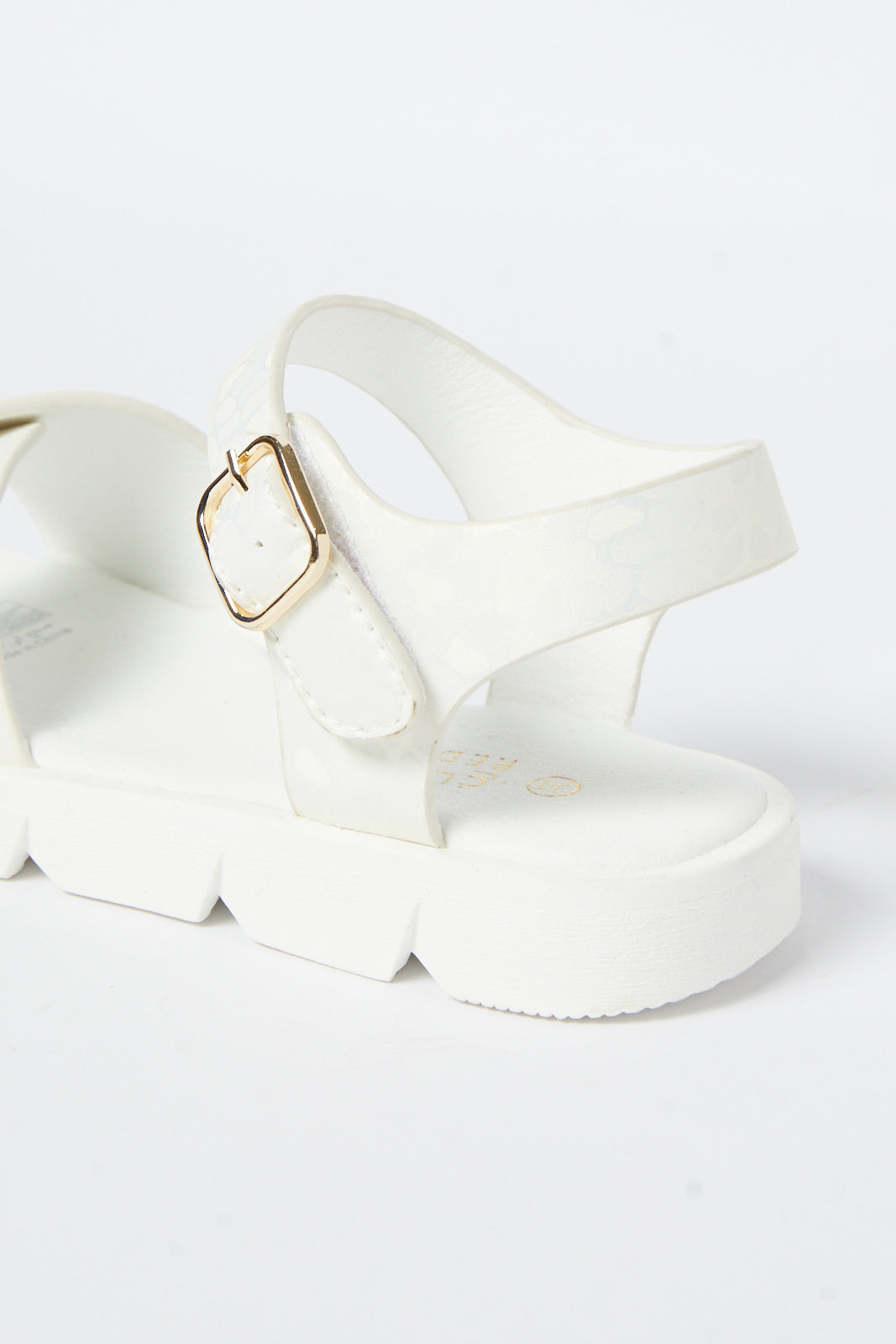 Redtag-White-Embosed-Sandal-Category:Sandals,-Colour:White,-Deals:New-In,-Filter:Girls-Footwear-(5-to-14-Yrs),-GSR-Sandals,-N/A,-New-In-GSR-FOO,-Non-Sale,-S23B,-Section:Girls-(0-to-14Yrs)-Senior-Girls-5 to 14 Years