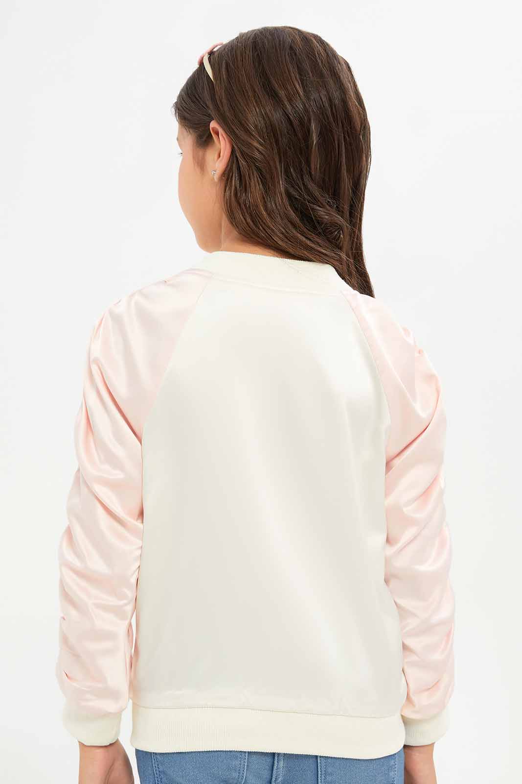 Redtag-Girls-Beige-Bomber-Jacket-Category:Jackets,-Colour:Beige,-Deals:New-In,-Dept:Girls,-Filter:Girls-(2-to-8-Yrs),-GIR-Jackets,-New-In-GIR-APL,-Non-Sale,-S23A,-Section:Girls-(0-to-14Yrs)-Girls-2 to 8 Years