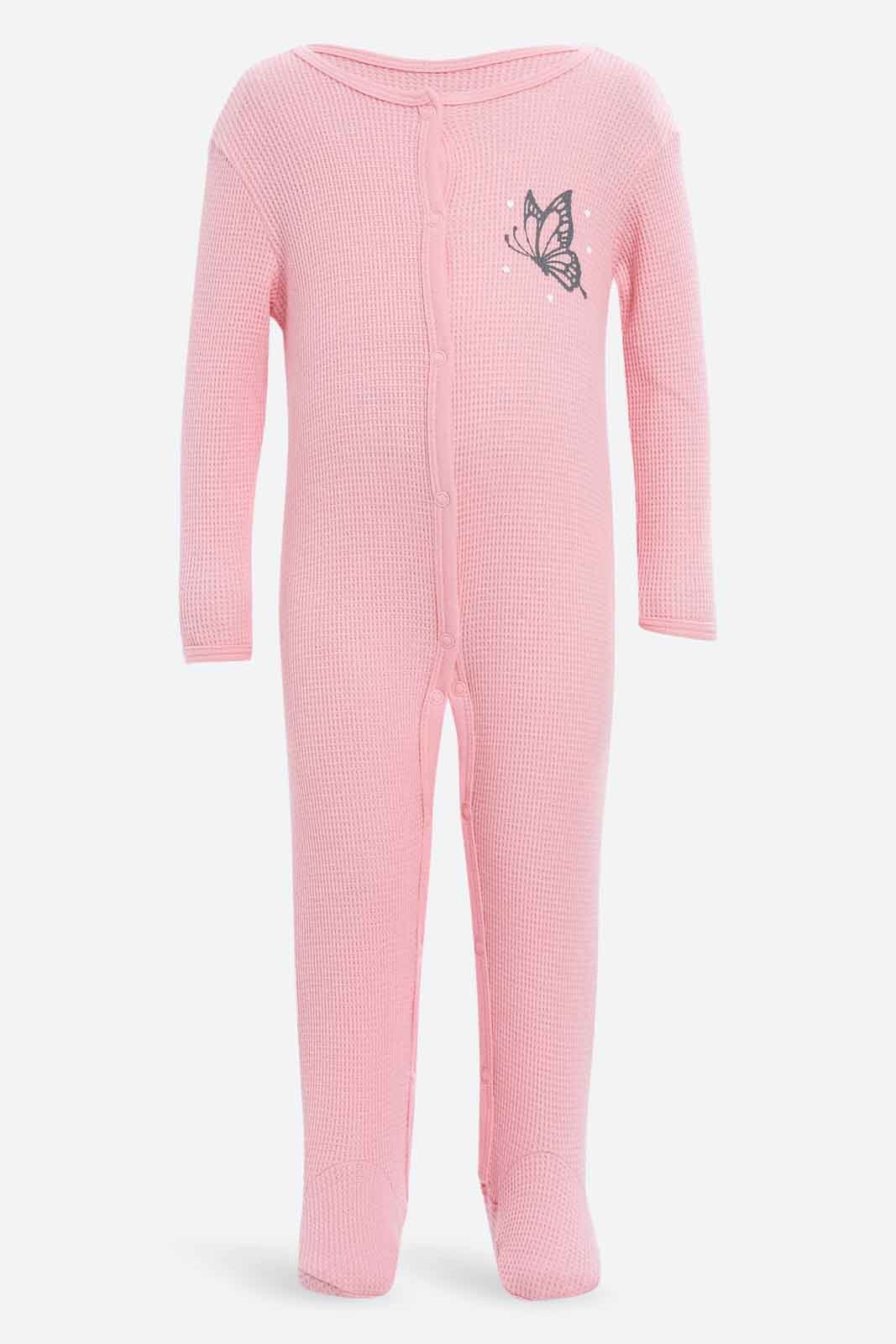 Redtag-Butterfly-Applique-2-Pc-Sleepsuit-Girl-Category:Sleepsuits,-Colour:Apricot,-Deals:New-In,-Dept:New-Born,-Filter:Baby-(0-to-12-Mths),-NBF-Sleepsuits,-New-In-NBF-APL,-Non-Sale,-S23A,-Section:Boys-(0-to-14Yrs)-Baby-0 to 12 Months