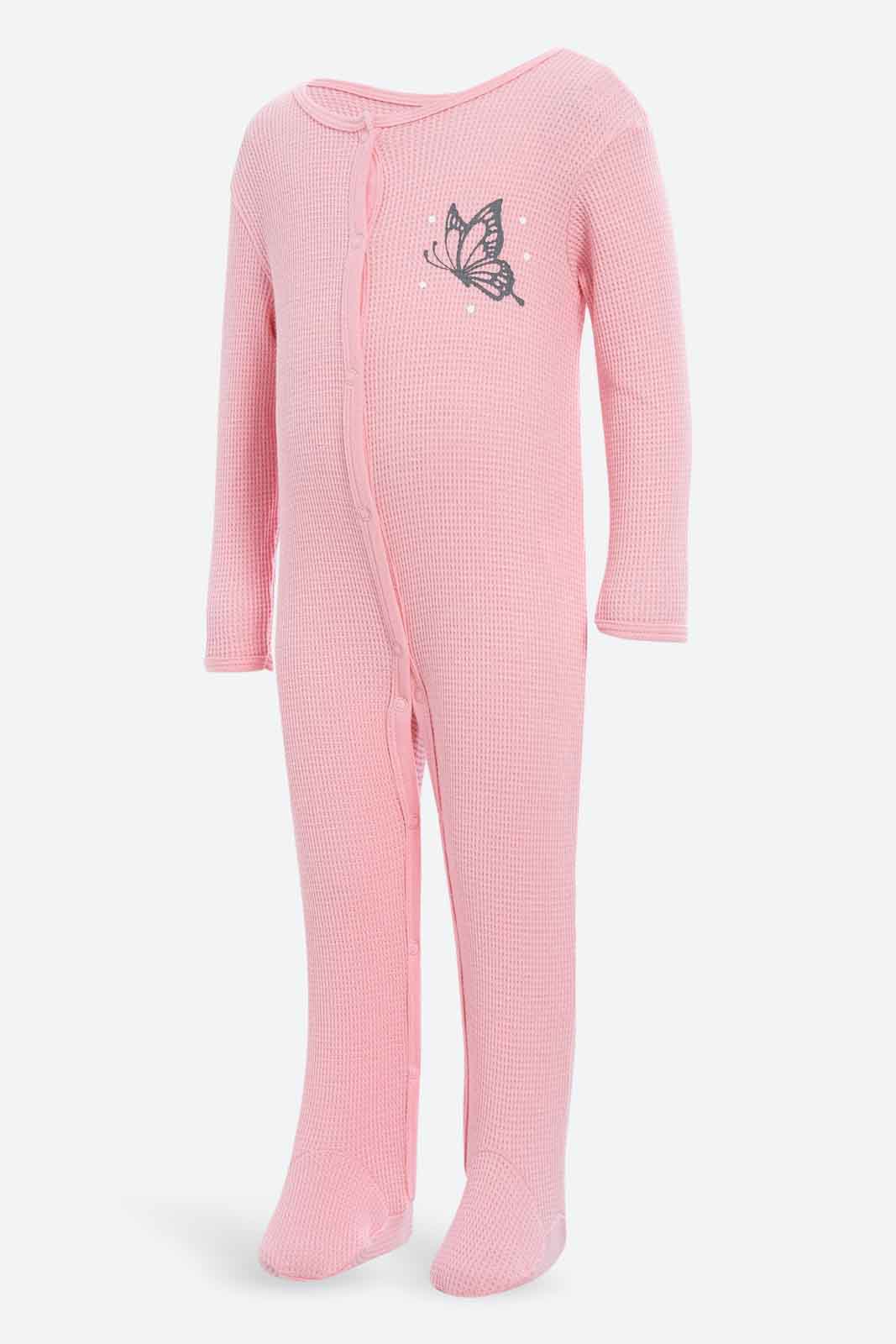 Redtag-Butterfly-Applique-2-Pc-Sleepsuit-Girl-Category:Sleepsuits,-Colour:Apricot,-Deals:New-In,-Dept:New-Born,-Filter:Baby-(0-to-12-Mths),-NBF-Sleepsuits,-New-In-NBF-APL,-Non-Sale,-S23A,-Section:Boys-(0-to-14Yrs)-Baby-0 to 12 Months