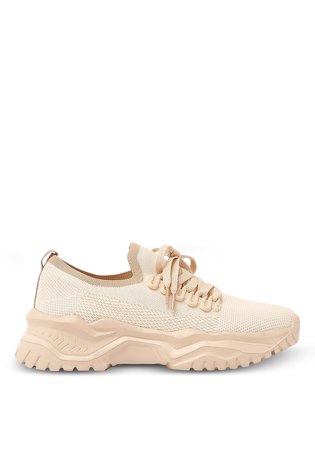 Redtag-Beige-Lace-Up-Sneaker-Category:Trainers,-Colour:Beige,-Deals:New-In,-Filter:Women's-Footwear,-N/A,-New-In-Women-FOO,-Non-Sale,-S23A,-Section:Women,-Women-Trainers-Women's-