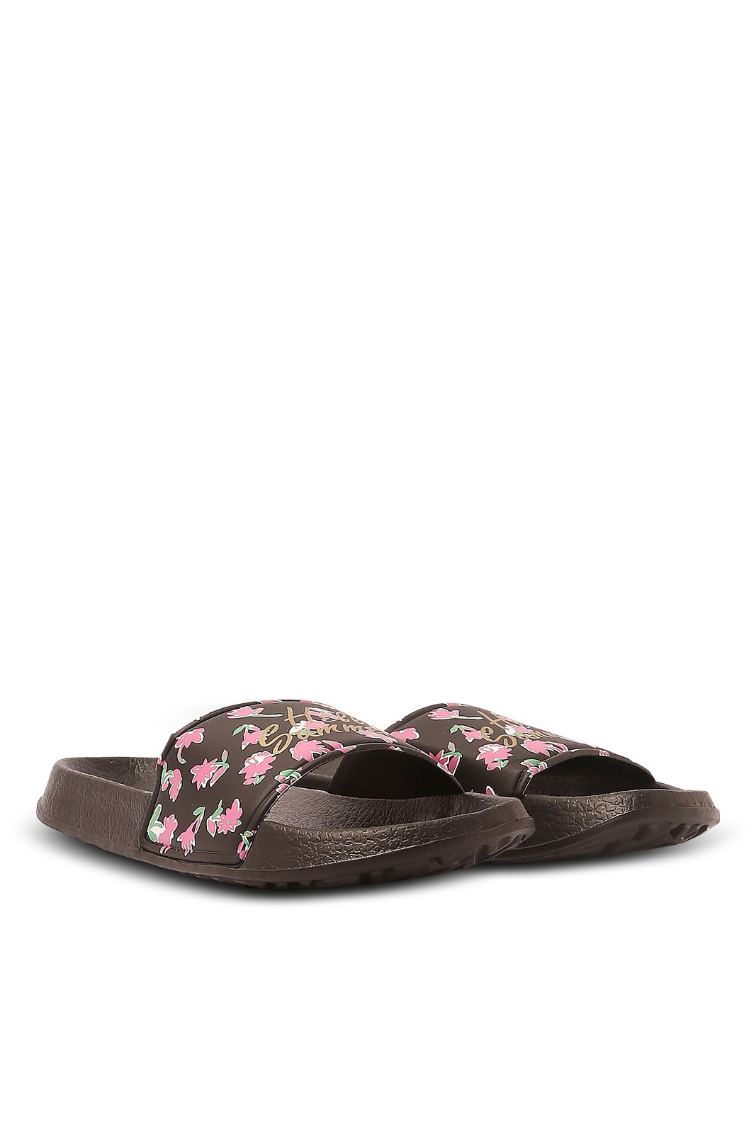 Redtag-Black-Floral-Print-Slide-Category:Flip-Flops,-Colour:Black,-Deals:New-In,-Filter:Women's-Footwear,-N/A,-New-In-Women-FOO,-Non-Sale,-S23A,-Section:Women,-Women-Flip-Flops-Women's-