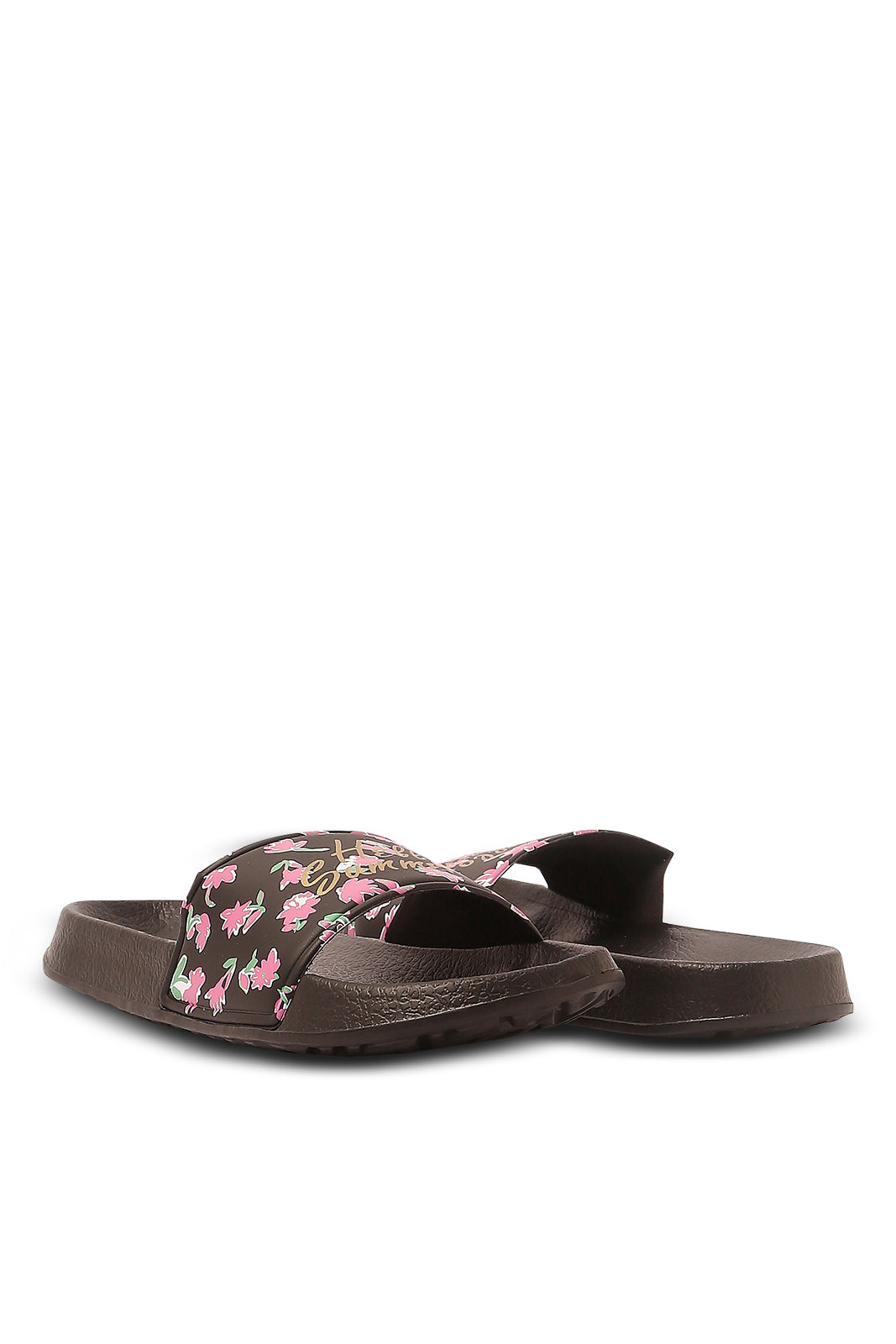 Redtag-Black-Floral-Print-Slide-Category:Flip-Flops,-Colour:Black,-Deals:New-In,-Filter:Women's-Footwear,-N/A,-New-In-Women-FOO,-Non-Sale,-S23A,-Section:Women,-Women-Flip-Flops-Women's-