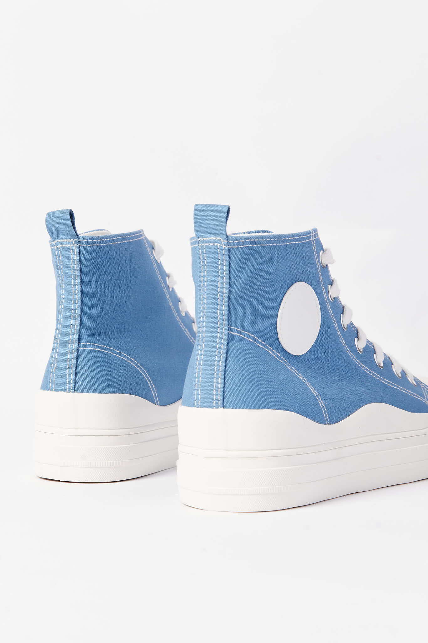 Redtag-Blue-Lace-Up-High-Top-Category:Trainers,-Colour:Blue,-Deals:New-In,-Filter:Women's-Footwear,-N/A,-New-In-Women-FOO,-Non-Sale,-S23A,-Section:Women,-Women-Trainers-Women's-