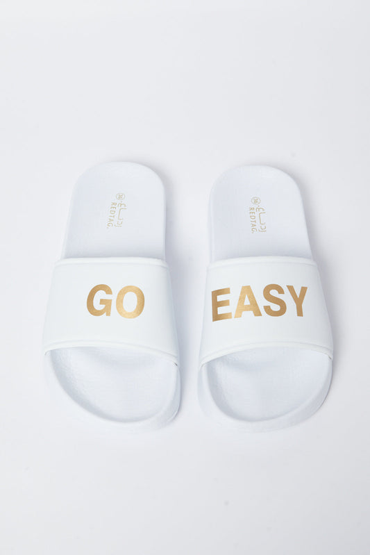 Redtag-White-Slogan-Slide-Category:Flip-Flops,-Colour:White,-Deals:New-In,-Filter:Women's-Footwear,-N/A,-New-In-Women-FOO,-Non-Sale,-S23A,-Section:Women,-Women-Flip-Flops-Women's-