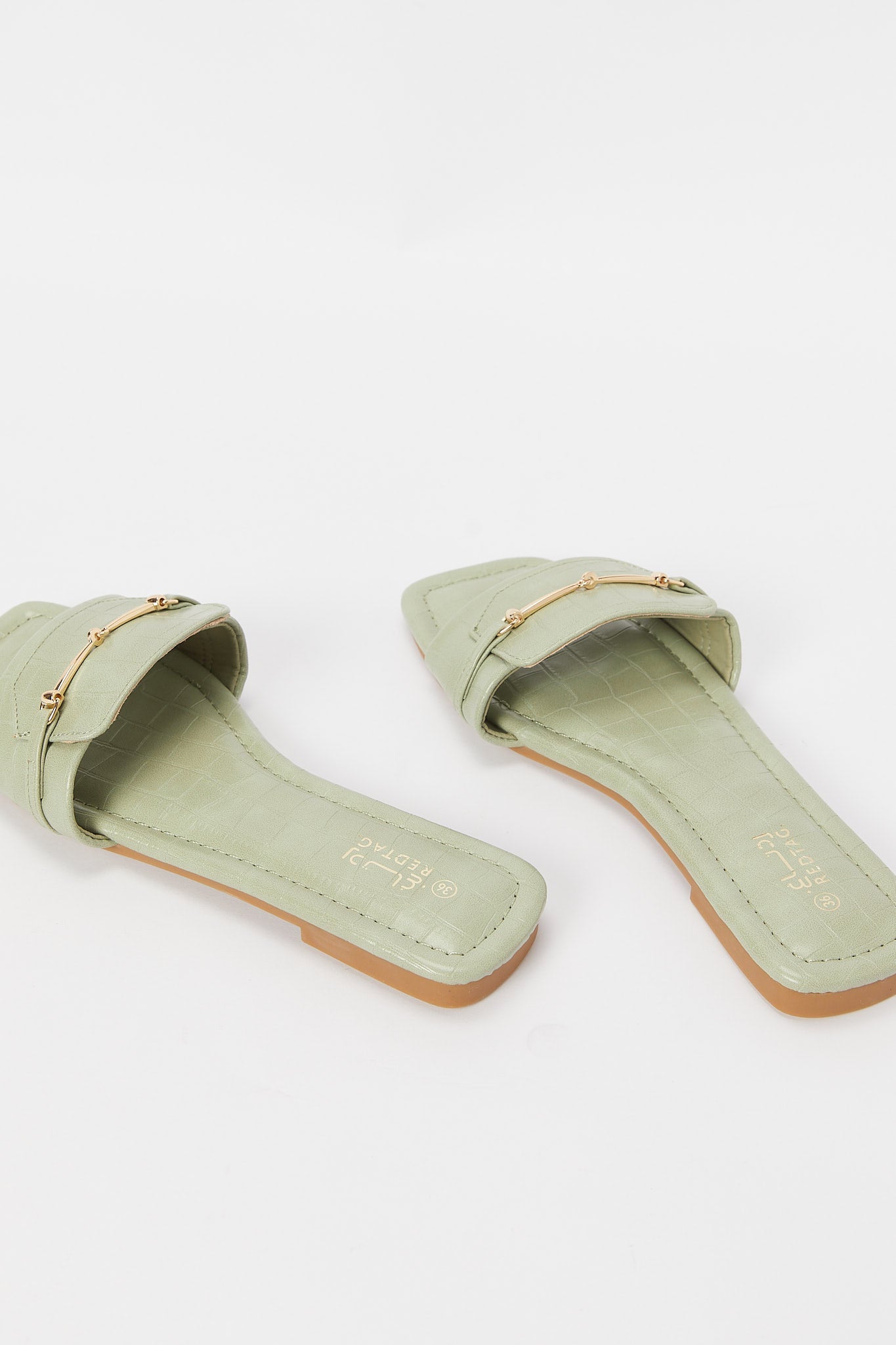 Redtag-Green-Croc-Pu-Mule-Category:Sandals,-Colour:Green,-Deals:New-In,-Filter:Women's-Footwear,-H1:FOO,-H2:LAD,-H3:SAF,-H4:SAN,-LEC-Sandals,-N/A,-New-In-Women-FOO,-Non-Sale,-S23A,-Season:S23A,-Section:Women-Women's-