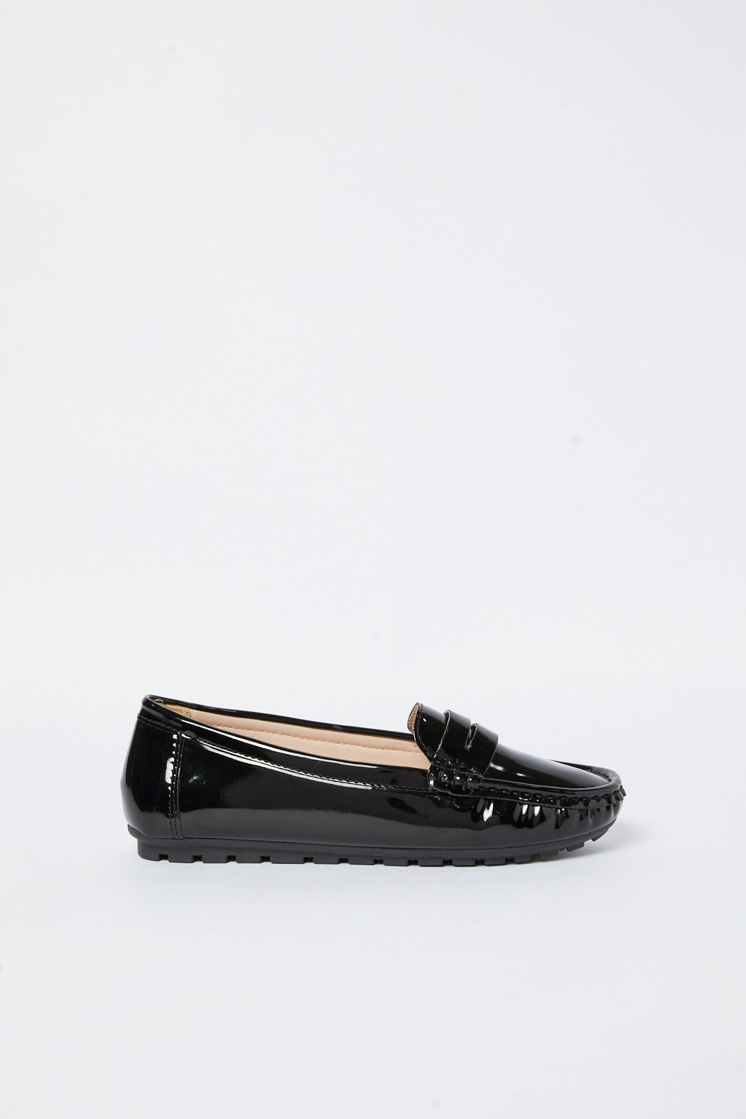 Redtag-Black-Patent-Moccasin-Category:Shoes,-Colour:Black,-Deals:New-In,-Filter:Women's-Footwear,-N/A,-New-In-Women-FOO,-Non-Sale,-S23A,-Section:Women,-Women-Shoes-Women's-