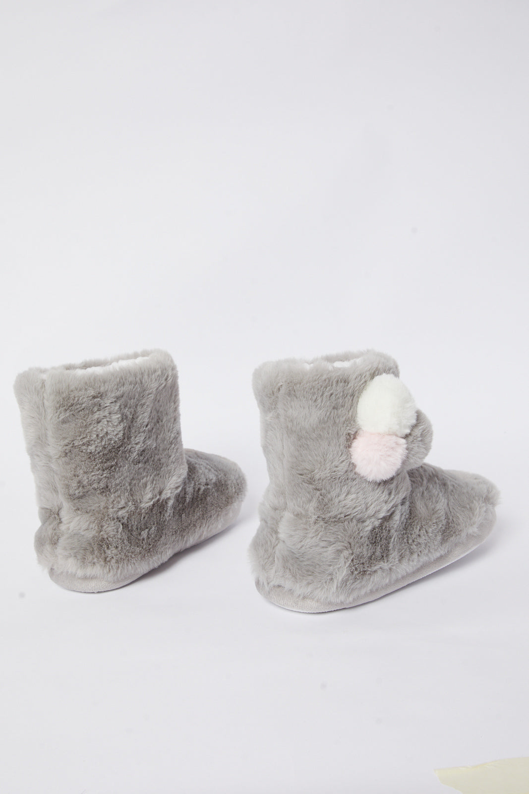 Redtag-Pom-Pom-Booty-Slipper-Category:Slippers,-Colour:Grey,-Deals:New-In,-Filter:Women's-Footwear,-N/A,-New-In-Women-FOO,-Non-Sale,-S23A,-Section:Women,-Women-Slippers-Women's-