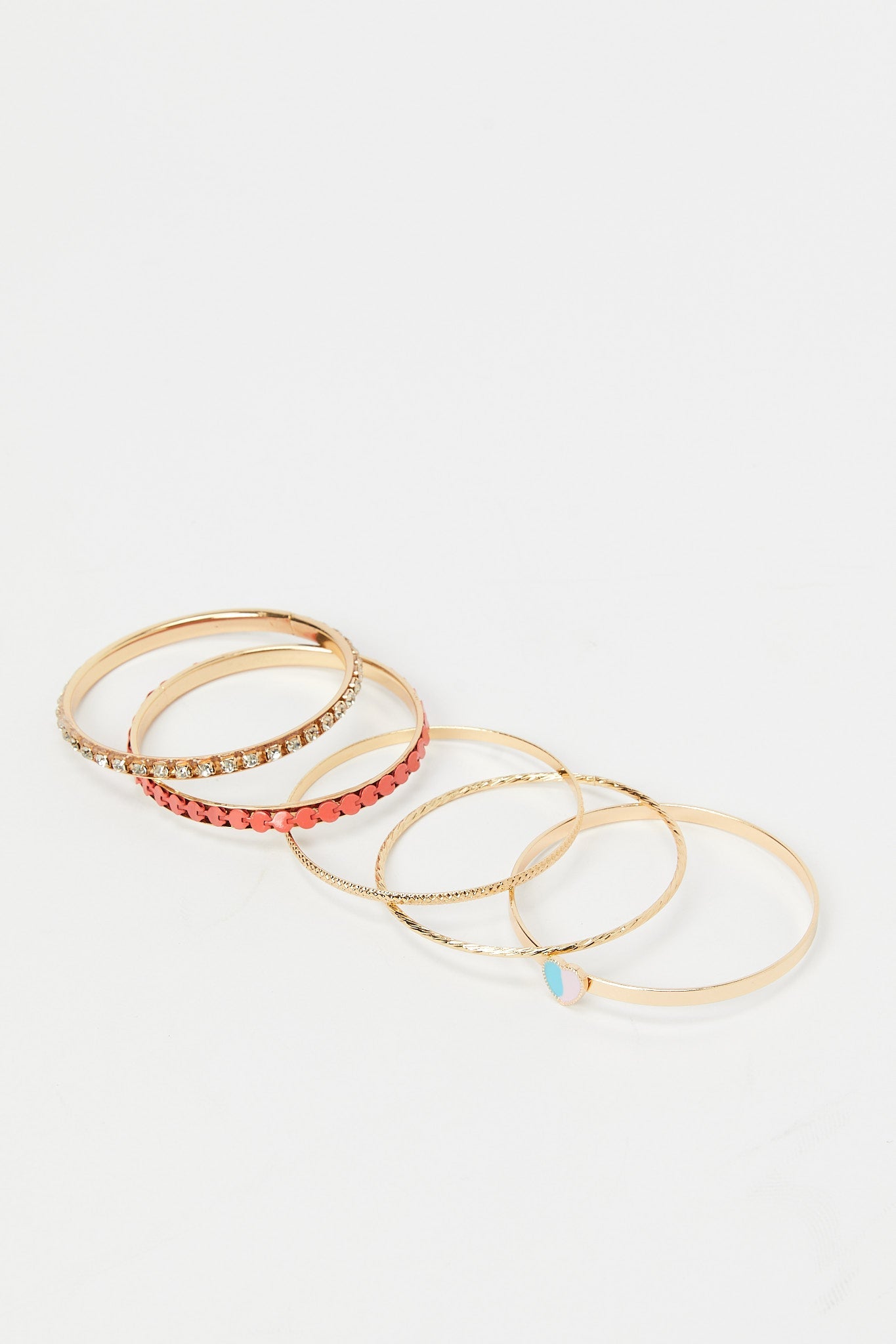 Redtag-Bracelet-Category:Jewellery,-Colour:Assorted,-Deals:New-In,-Dept:Girls,-Filter:Girls-Accessories,-GIR-Jewellery,-H1:ACC,-H2:GIR,-H3:GIA,-H4:JWL,-HACJWL,-New-In,-New-In-GIR-ACC,-Non-Sale,-Packs,-S23A,-Season:S23B,-Section:Girls-(0-to-14Yrs),-Set:Set-of-5,-Style:BANGLE-Girls-