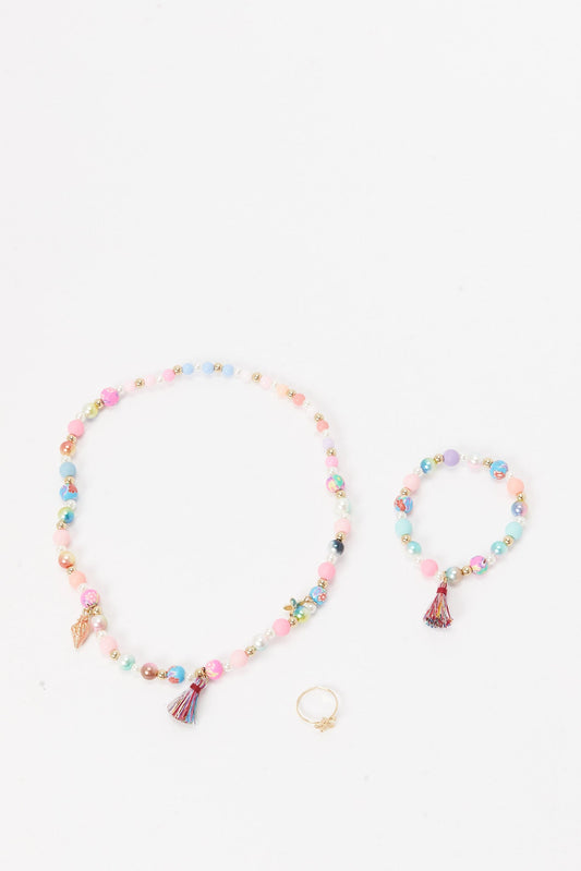 Redtag-S/1-Necklace+S/1-Bracelet+S/1-Ring-Category:Jewellery,-Colour:Assorted,-Deals:New-In,-Dept:Girls,-Filter:Girls-Accessories,-GIR-Jewellery,-H1:ACC,-H2:GIR,-H3:GIA,-H4:JWL,-New-In,-New-In-GIR-ACC,-Non-Sale,-S23A,-Season:S23B,-Section:Girls-(0-to-14Yrs)-Girls-