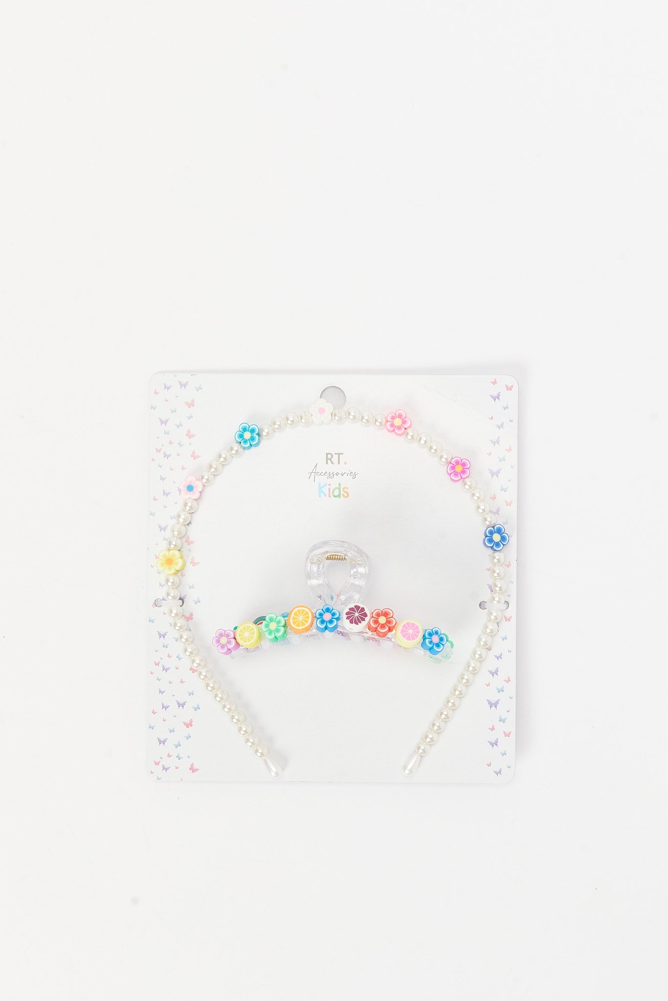 Redtag-S/1-Headband+S/1-Hair-Claw-Category:Hair-Accessories,-Colour:Assorted,-Deals:New-In,-Dept:Girls,-Filter:Girls-Accessories,-GIR-Hair-Accessories,-H1:ACC,-H2:GIR,-H3:GIA,-H4:HAC,-New-In,-New-In-GIR-ACC,-Non-Sale,-S23A,-Season:S23B,-Section:Girls-(0-to-14Yrs)-Girls-