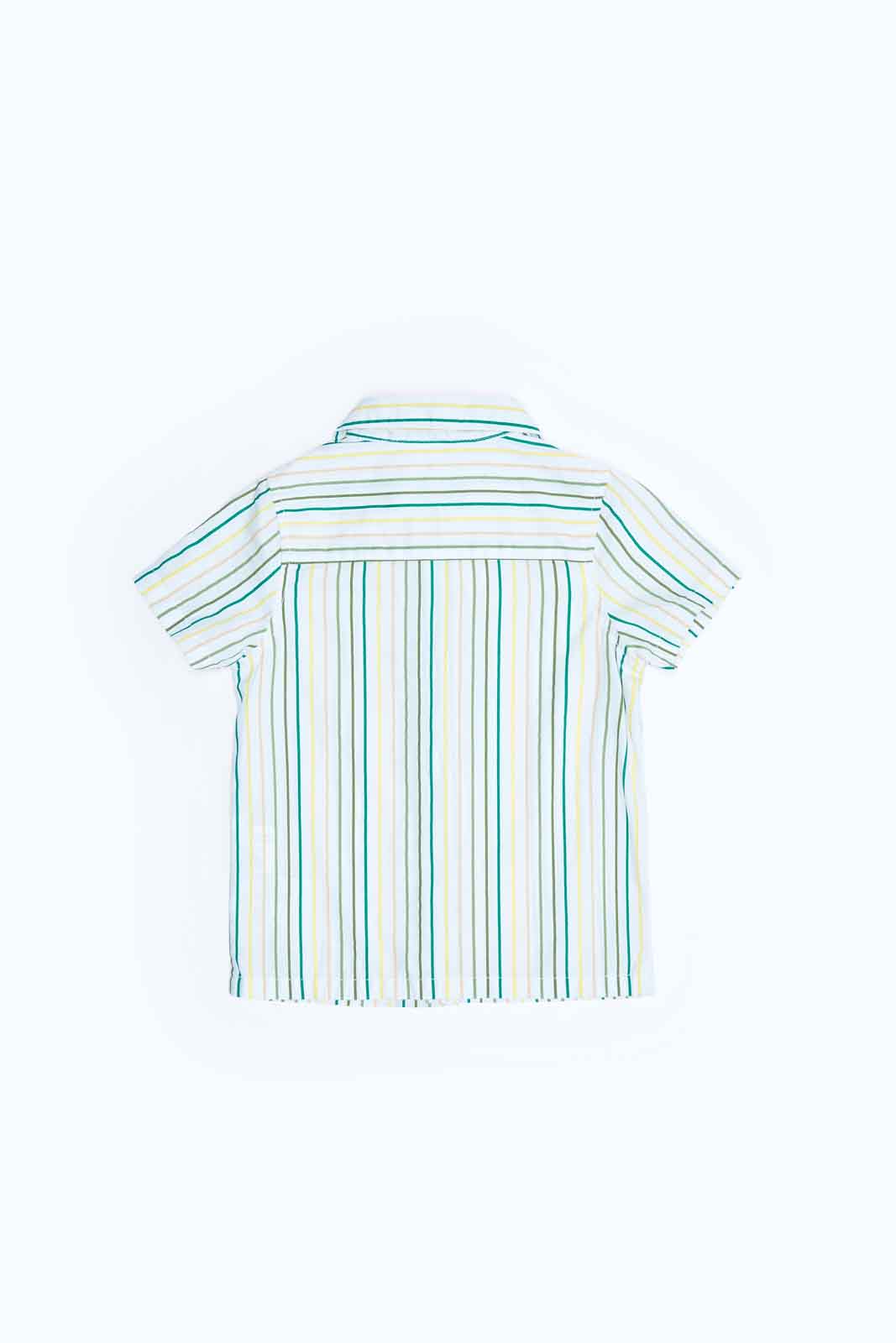 Redtag-Boys-White-Multi-Stripe-Ss-Shirt-Category:Shirts,-Colour:White,-Deals:2-FOR-69,-Deals:New-In,-Dept:Boys,-Filter:Infant-Boys-(3-to-24-Mths),-INB-Shirts,-MQN,-New-In-INB-APL,-Non-Sale,-S23B,-Section:Boys-(0-to-14Yrs)-Infant-Boys-3 to 24 Months