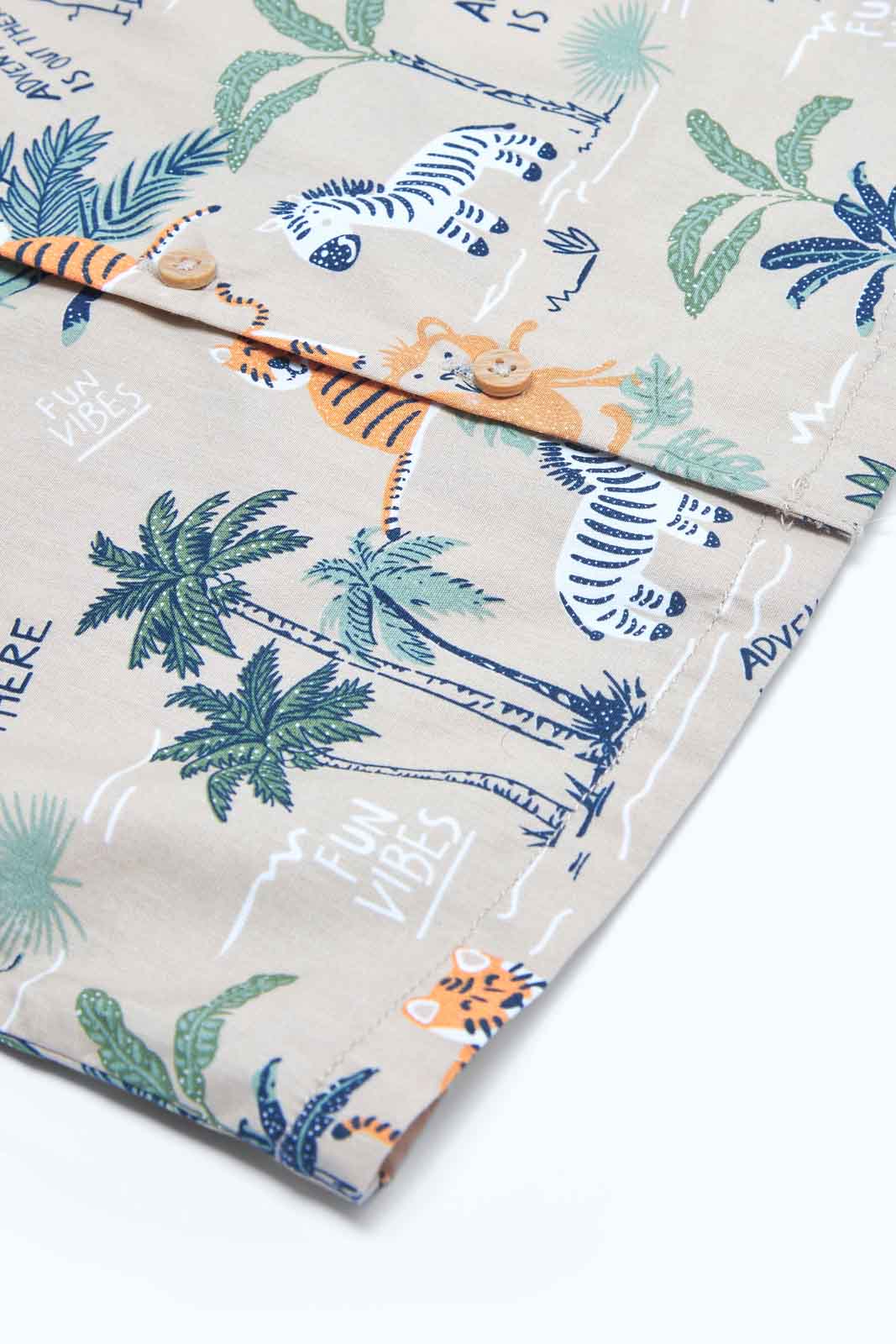 Redtag-Boys-Beige-Aop-Tiger-Print-Ss-Shirt-Category:Shirts,-Colour:Beige,-Deals:2-FOR-69,-Deals:New-In,-Dept:Boys,-Filter:Infant-Boys-(3-to-24-Mths),-INB-Shirts,-MQN,-New-In-INB-APL,-Non-Sale,-S23B,-Section:Boys-(0-to-14Yrs)-Infant-Boys-3 to 24 Months