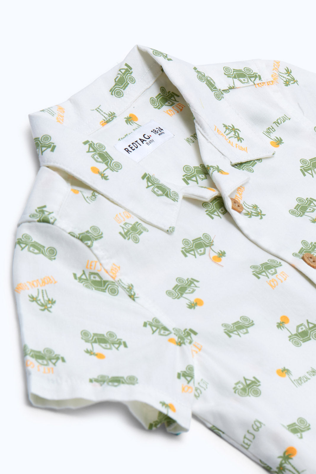 Redtag-Boys-Cream-Aop-Jeep-Ss-Shirt-Category:Shirts,-Colour:Cream,-Deals:New-In,-Dept:Boys,-Filter:Infant-Boys-(3-to-24-Mths),-INB-Shirts,-New-In-INB-APL,-Non-Sale,-S23B,-Section:Boys-(0-to-14Yrs)-Infant-Boys-3 to 24 Months