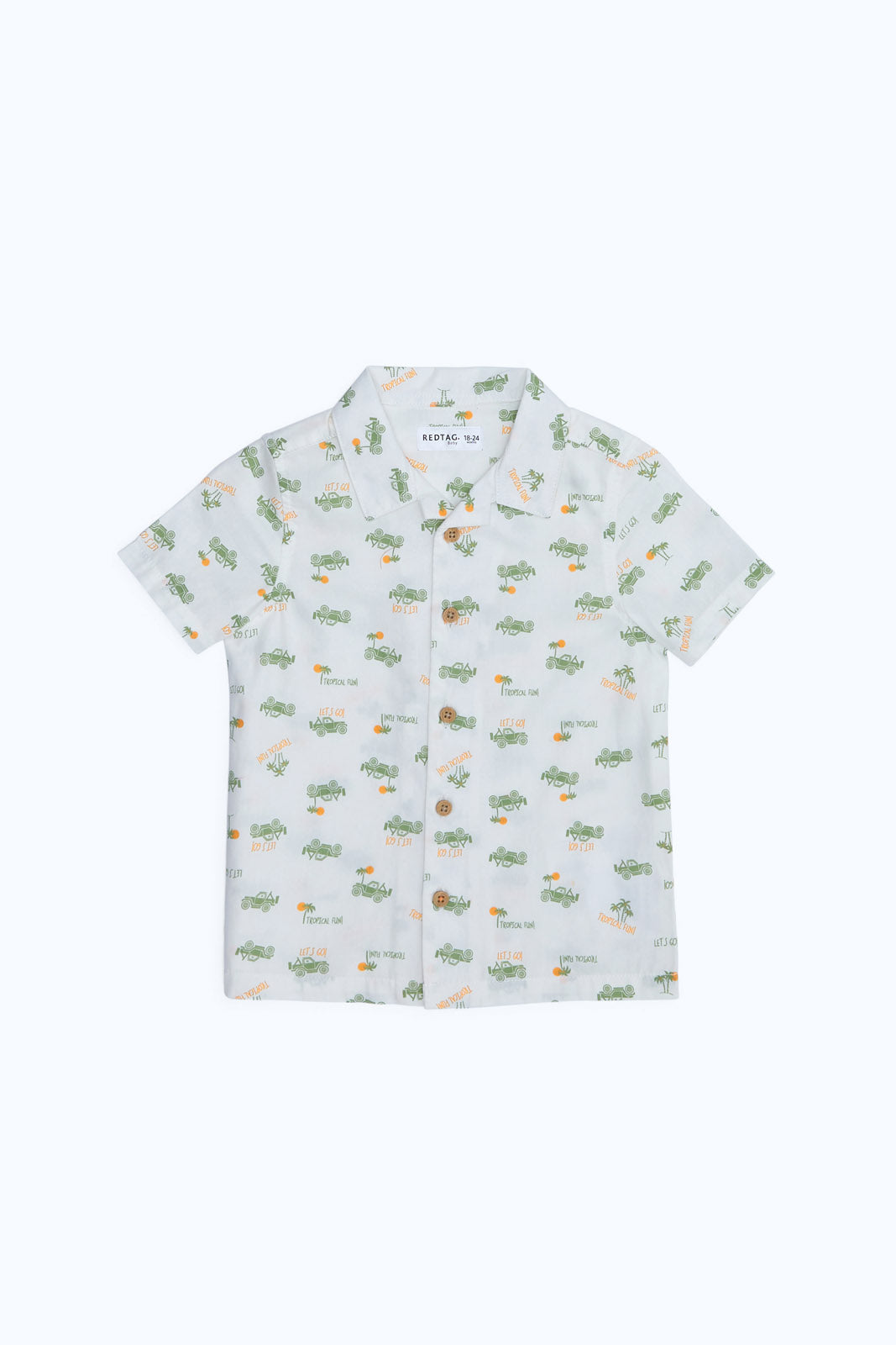 Redtag-Boys-Cream-Aop-Jeep-Ss-Shirt-Category:Shirts,-Colour:Cream,-Deals:New-In,-Dept:Boys,-Filter:Infant-Boys-(3-to-24-Mths),-INB-Shirts,-New-In-INB-APL,-Non-Sale,-S23B,-Section:Boys-(0-to-14Yrs)-Infant-Boys-3 to 24 Months