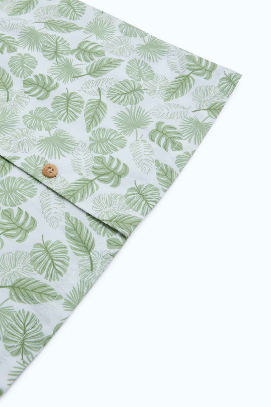 Redtag-Boys-Olive-Aop-Leafs-Tree-Ss-Shirt-Category:Shirts,-Colour:Olive,-Deals:New-In,-Dept:Boys,-Filter:Infant-Boys-(3-to-24-Mths),-INB-Shirts,-New-In-INB-APL,-Non-Sale,-S23B,-Section:Boys-(0-to-14Yrs)-Infant-Boys-3 to 24 Months