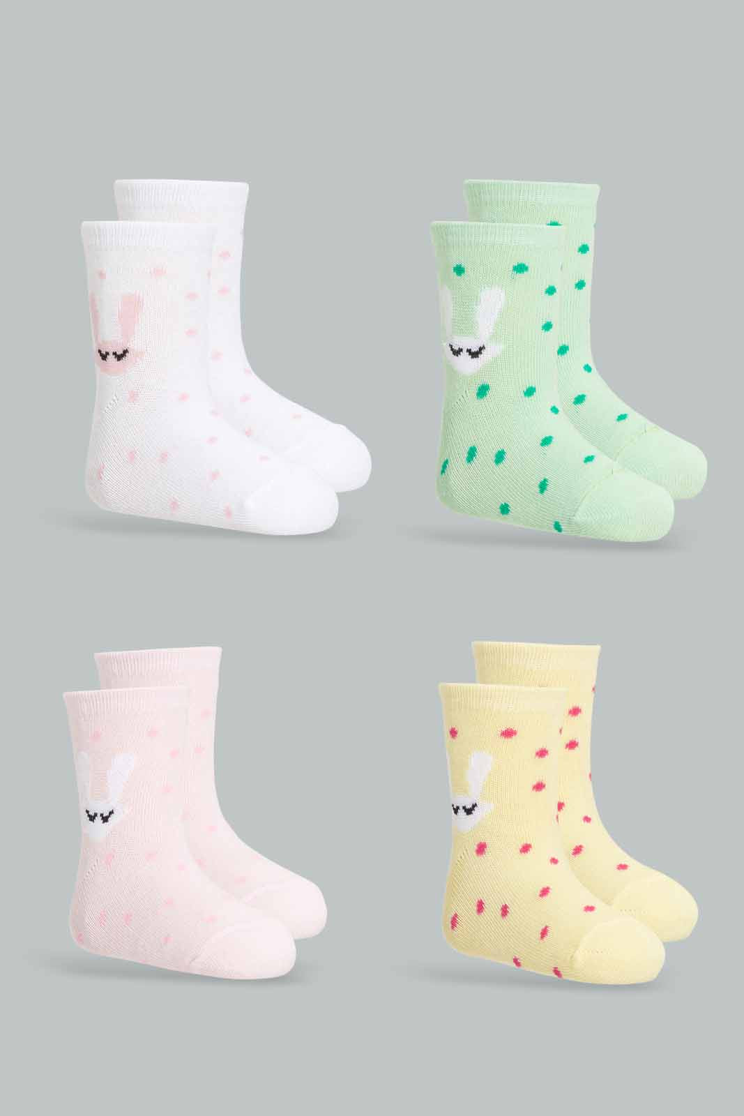 Baby Girls Assorted Ankle Socks (Pack of 4)
