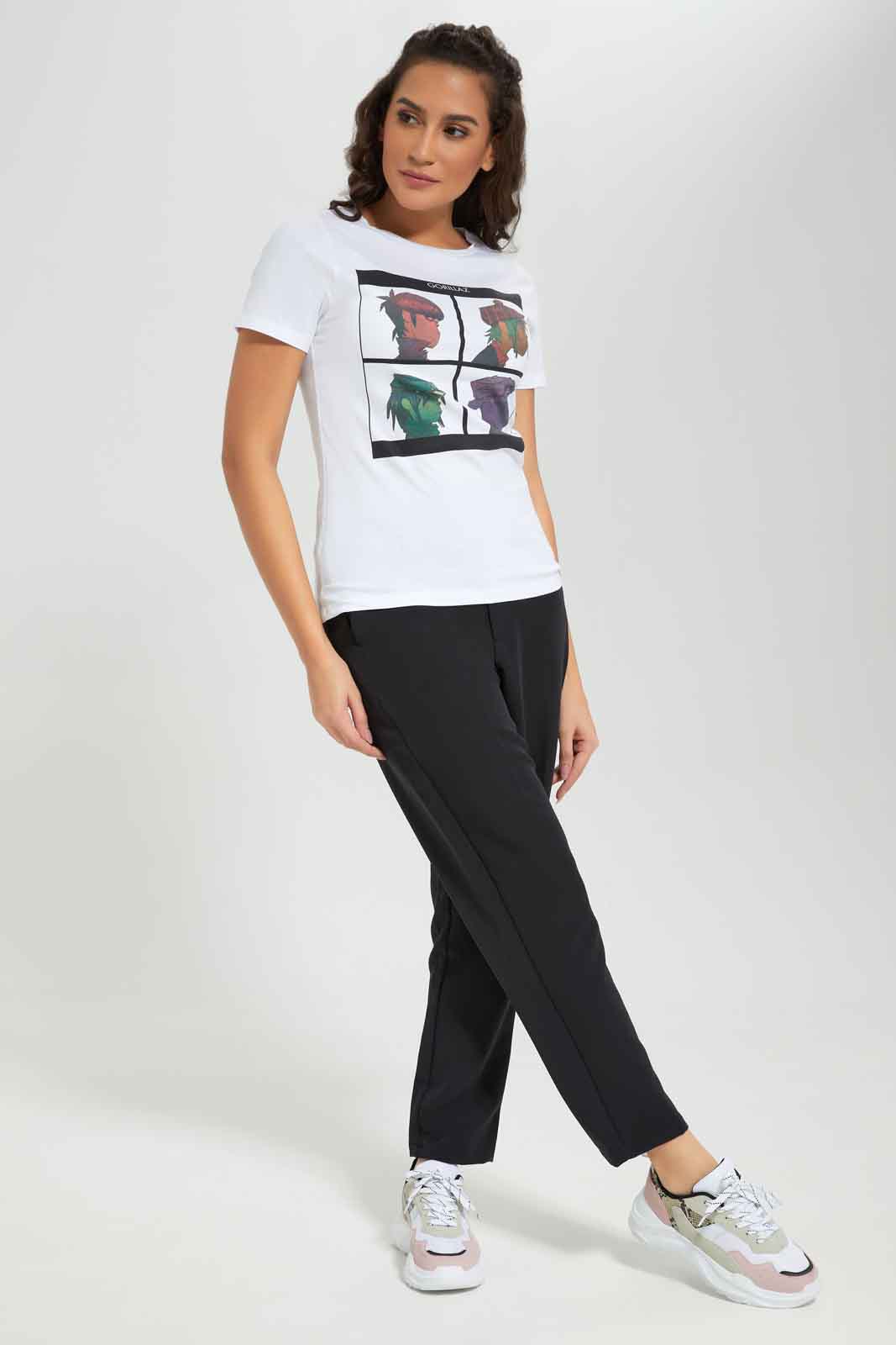 Redtag-Women-White-Gorrillaz-Printed-T-Shirt-Category:T-Shirts,-Colour:White,-Deals:New-In,-Dept:Ladieswear,-FF,-Filter:Women's-Clothing,-New-In-Women-APL,-Non-Sale,-Section:Women,-W22B,-Women-T-Shirts-Women's-