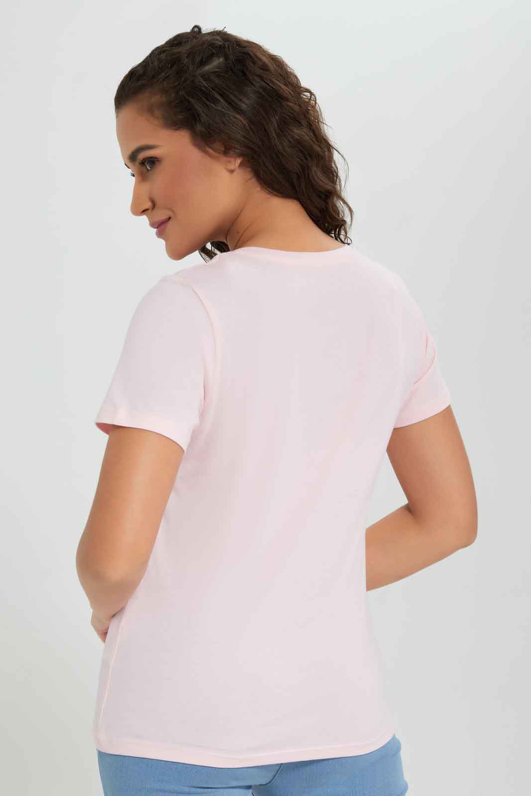 Redtag-Women-Pale-Pink-System-Of-A-Down-Printed-T-Shirt-Category:T-Shirts,-Colour:Apricot,-Deals:New-In,-Dept:Ladieswear,-FF,-Filter:Women's-Clothing,-New-In-Women-APL,-Non-Sale,-Section:Women,-W22B,-Women-T-Shirts-Women's-