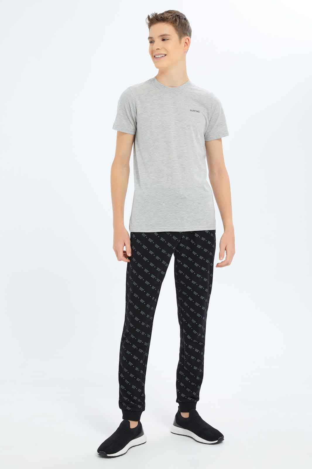 Redtag-Boys-Grey-Mel/Olive-2-Pc-Pack-Short-Sleeve-Tshirt-BSR-T-Shirts,-Category:T-Shirts,-Colour:Assorted,-Deals:New-In,-Dept:Boys,-Filter:Senior-Boys-(8-to-14-Yrs),-New-In-BSR-APL,-Non-Sale,-S23B,-Section:Boys-(0-to-14Yrs)-Senior-Boys-9 to 14 Years