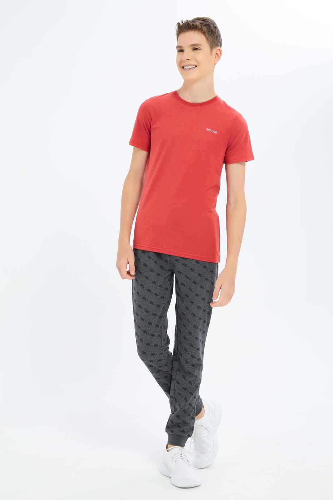 Redtag-Boys-Red-Mel/-White-2-Pc-Pack-Short-Sleeve-Tshirt-BSR-T-Shirts,-Category:T-Shirts,-Colour:Assorted,-Deals:New-In,-Dept:Boys,-Filter:Senior-Boys-(8-to-14-Yrs),-New-In-BSR-APL,-Non-Sale,-S23B,-Section:Boys-(0-to-14Yrs)-Senior-Boys-9 to 14 Years