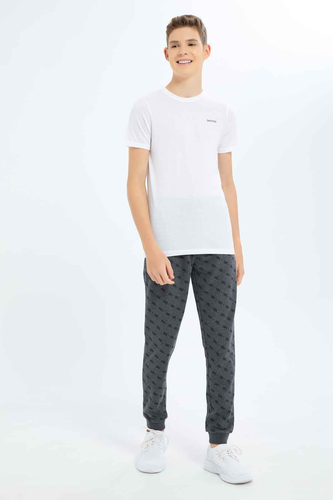 Redtag-Boys-Red-Mel/-White-2-Pc-Pack-Short-Sleeve-Tshirt-BSR-T-Shirts,-Category:T-Shirts,-Colour:Assorted,-Deals:New-In,-Dept:Boys,-Filter:Senior-Boys-(8-to-14-Yrs),-New-In-BSR-APL,-Non-Sale,-S23B,-Section:Boys-(0-to-14Yrs)-Senior-Boys-9 to 14 Years