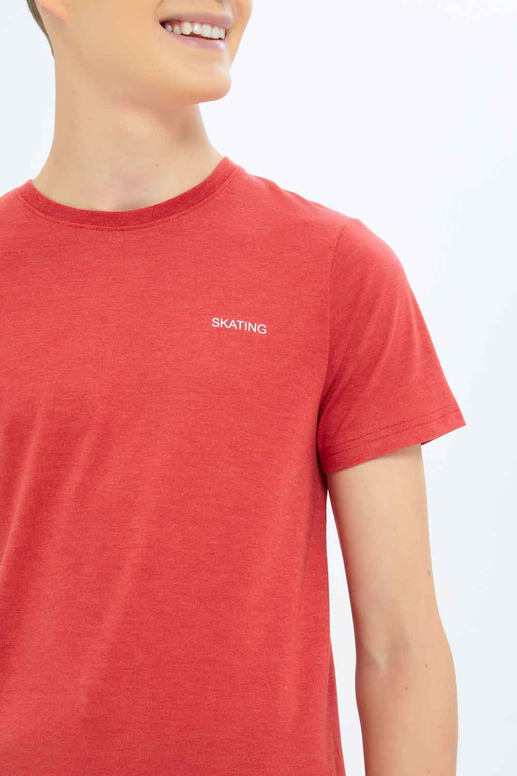 Redtag-Boys-Red-Mel/-White-2-Pc-Pack-Short-Sleeve-Tshirt-BSR-T-Shirts,-Category:T-Shirts,-Colour:Assorted,-Deals:New-In,-Dept:Boys,-Filter:Senior-Boys-(8-to-14-Yrs),-New-In-BSR-APL,-Non-Sale,-S23B,-Section:Boys-(0-to-14Yrs)-Senior-Boys-9 to 14 Years