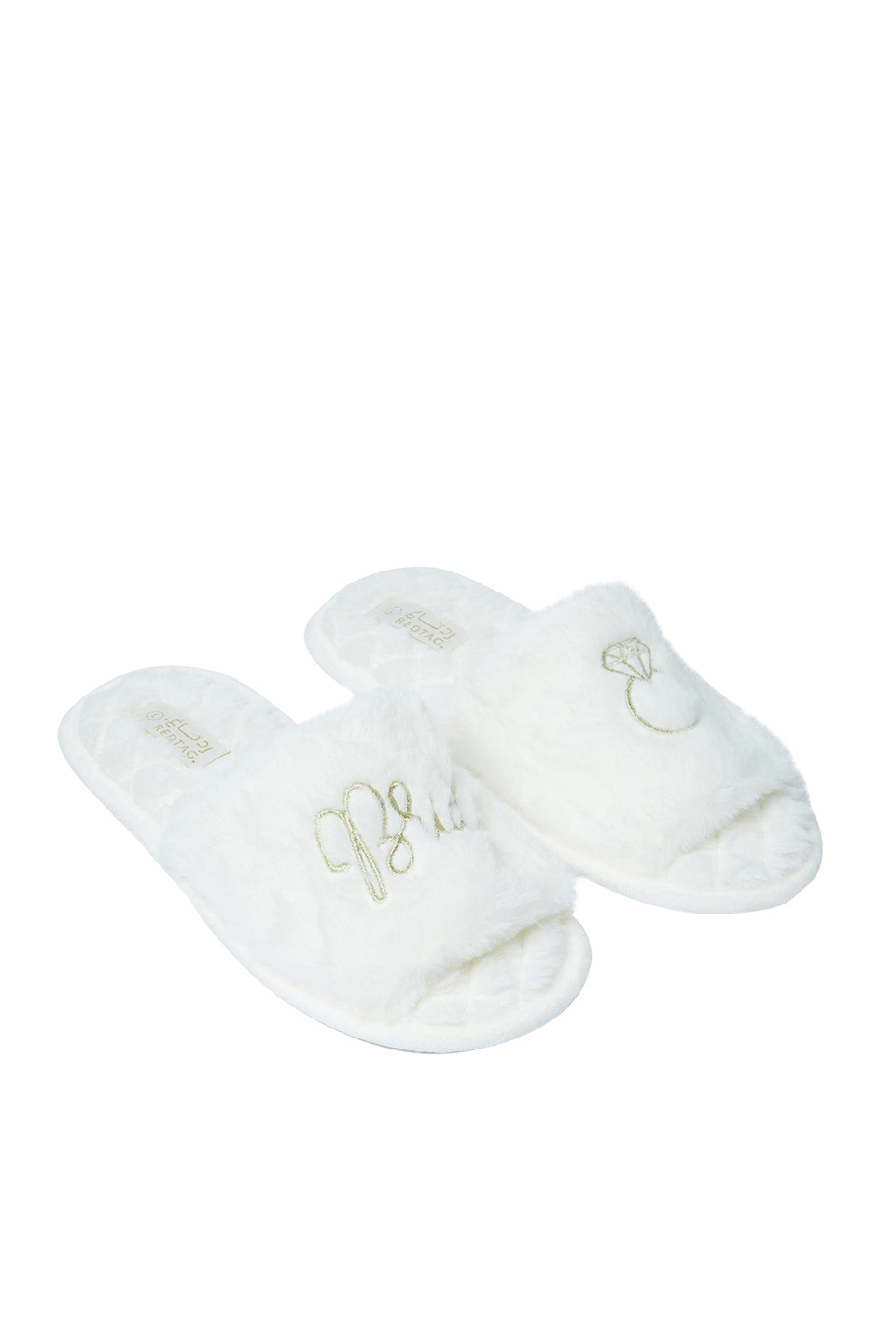 Redtag-Ivory-Bride-Slogan-Mule-Category:Slippers,-Colour:Ivory,-Deals:New-In,-Filter:Women's-Footwear,-N/A,-New-In-Women-FOO,-Non-Sale,-S23A,-Section:Women,-Women-Slippers-Women's-